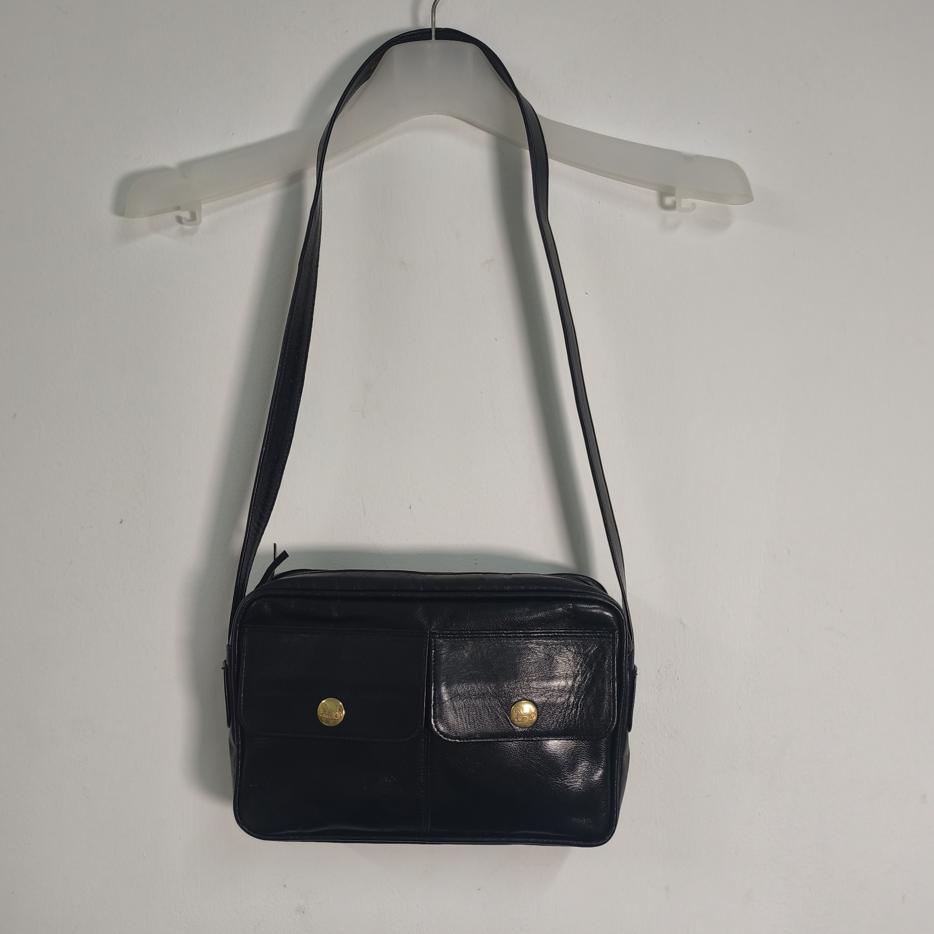 Celine Vintage Celine Small Bag Black Leather Size ONE SIZE - 3 Thumbnail