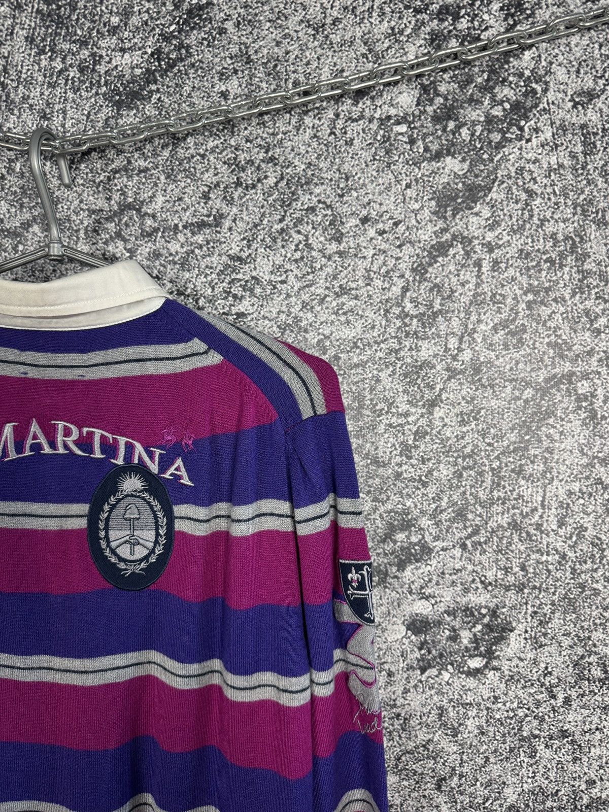 La Martina La Martina Polo Shirt Long Sleeve Striper Rugby Style Size M Size US M / EU 48-50 / 2 - 12 Thumbnail