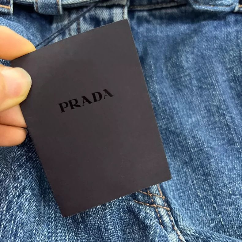Prada Prada Blue belt denim shorts 2502-Nextarrow Size US 26 / EU 42 - 5 Thumbnail