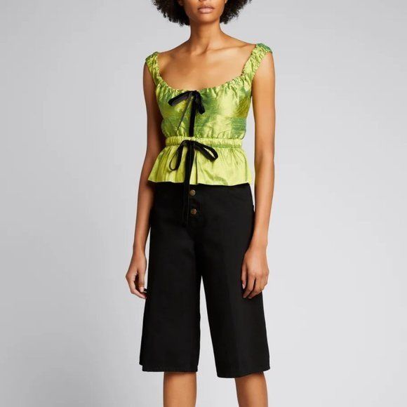 Ciao Lucia CIAO LUCIA Ilaria Silk Sleeveless Top with Velvet Bow Size S / US 4 / IT 40 - 7 Thumbnail