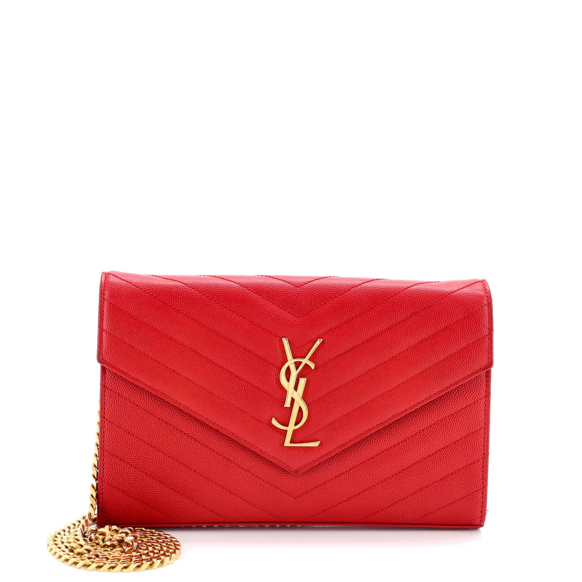 Saint Laurent Paris Classic Monogram Wallet on Chain Size ONE SIZE - 1 Thumbnail