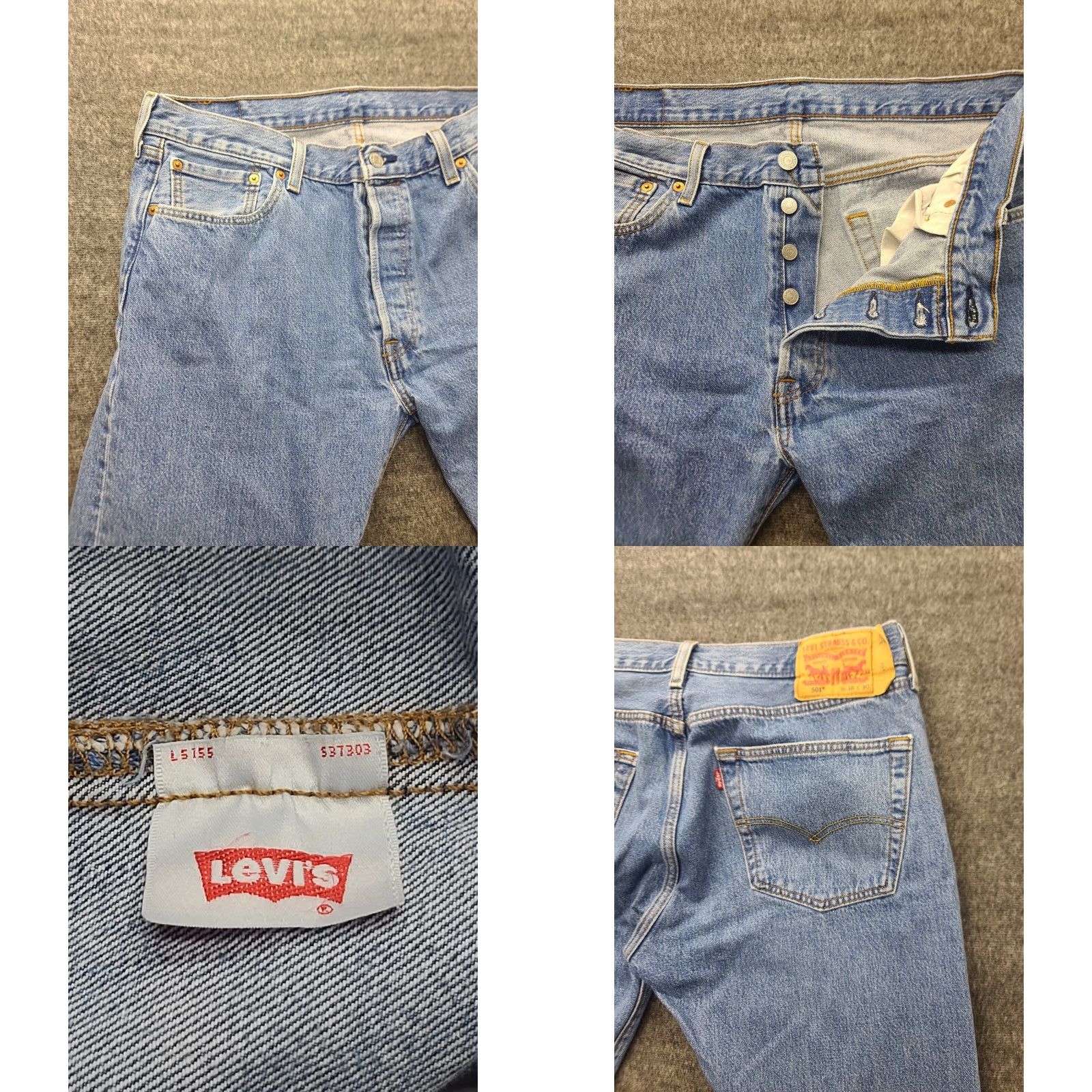 Levi's VINTAGE Levi's 501 XX Jeans Mens 35x30 Light Blue Denim Straight Button Fly 5-Pocket Classic Fit"} Size US 35 - 8 Thumbnail