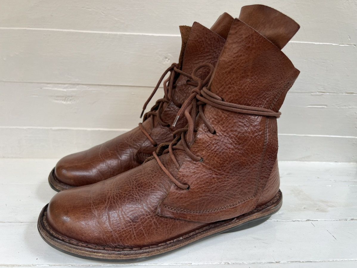 Trippen TRIPPEN Rectangle f Brown Leather Boots Size US 7 / IT 37 - 3 Thumbnail