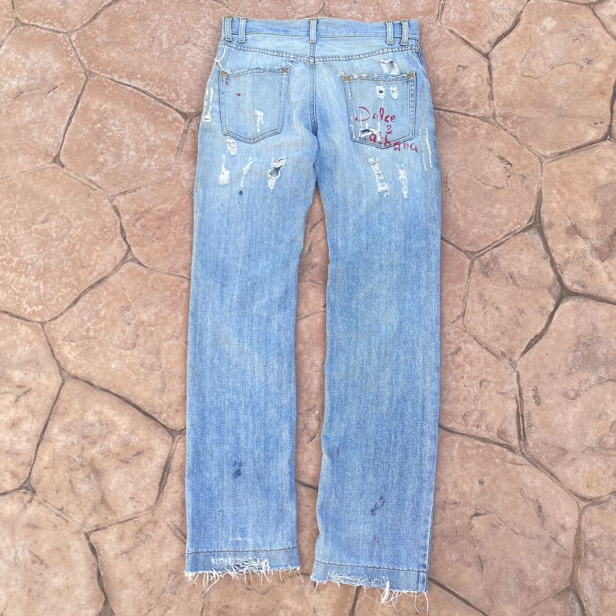 Dolce & Gabbana Thrashed Vintage Dolce & Gabbana ERD GRUNGE JEANS Size US 32 / EU 48 - 2 Thumbnail