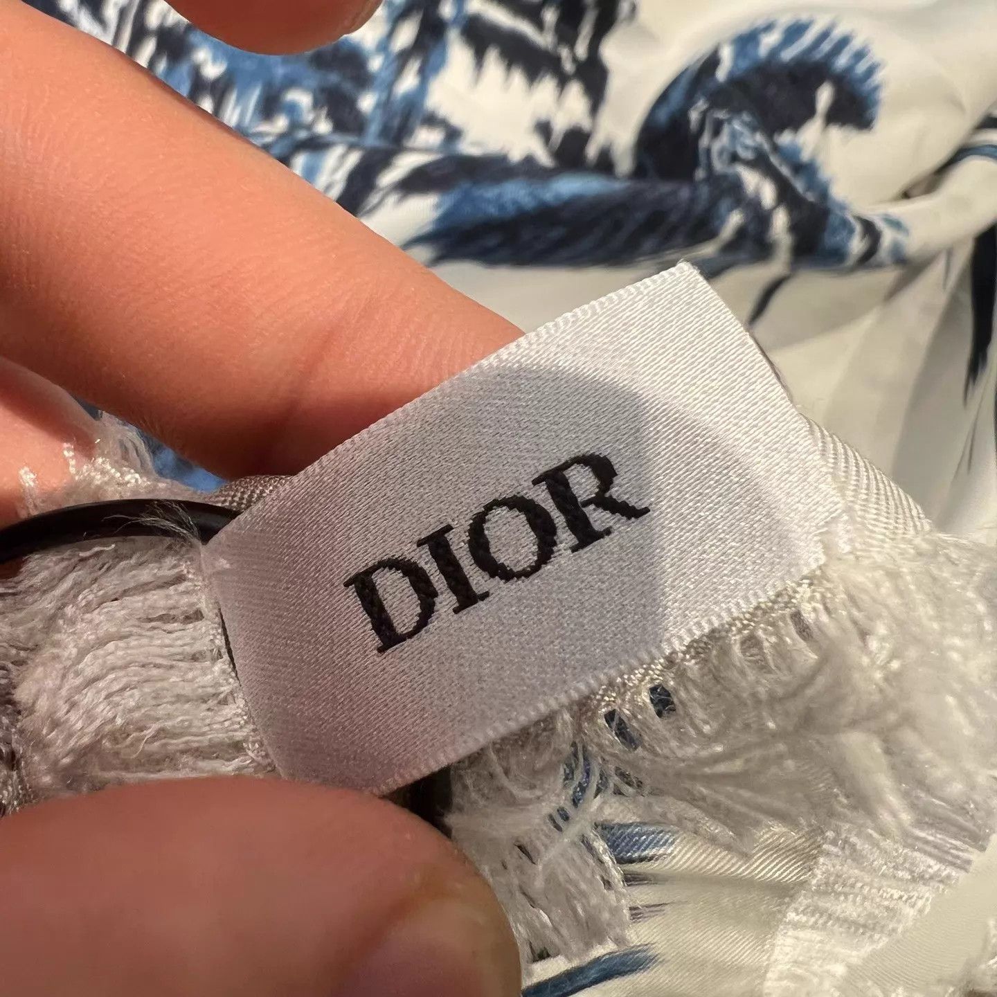 Dior DIOR Coconut Tree Pattern Silk Scarf - New Size ONE SIZE - 3 Thumbnail