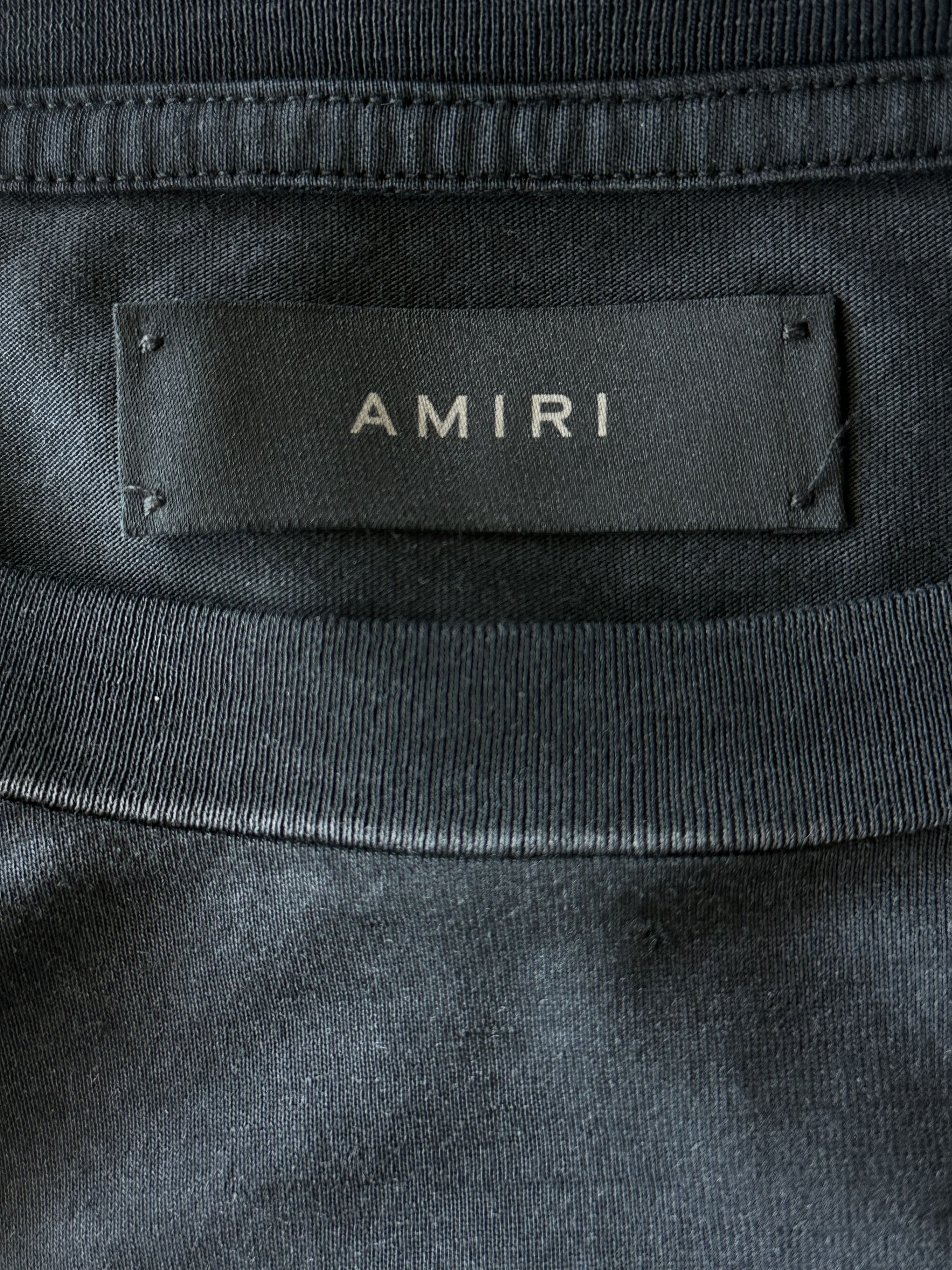 Amiri Amiri Washed Black MA Logo Shotgun T-Shirt Size US XXL / EU 58 / 5 - 3 Thumbnail