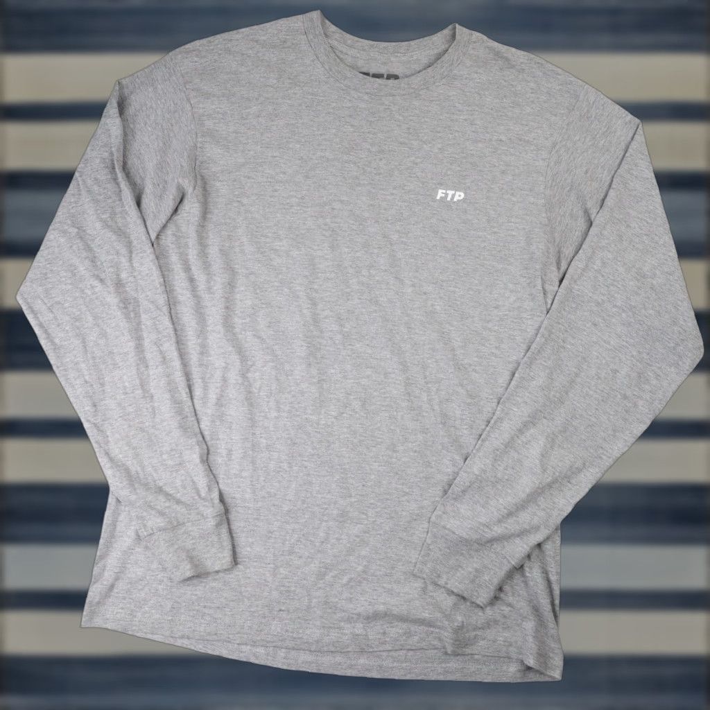 Vintage FTP Spellout Long Sleeve Shirt Mens Medium Gray Size US M / EU 48-50 / 2 - 1 Thumbnail