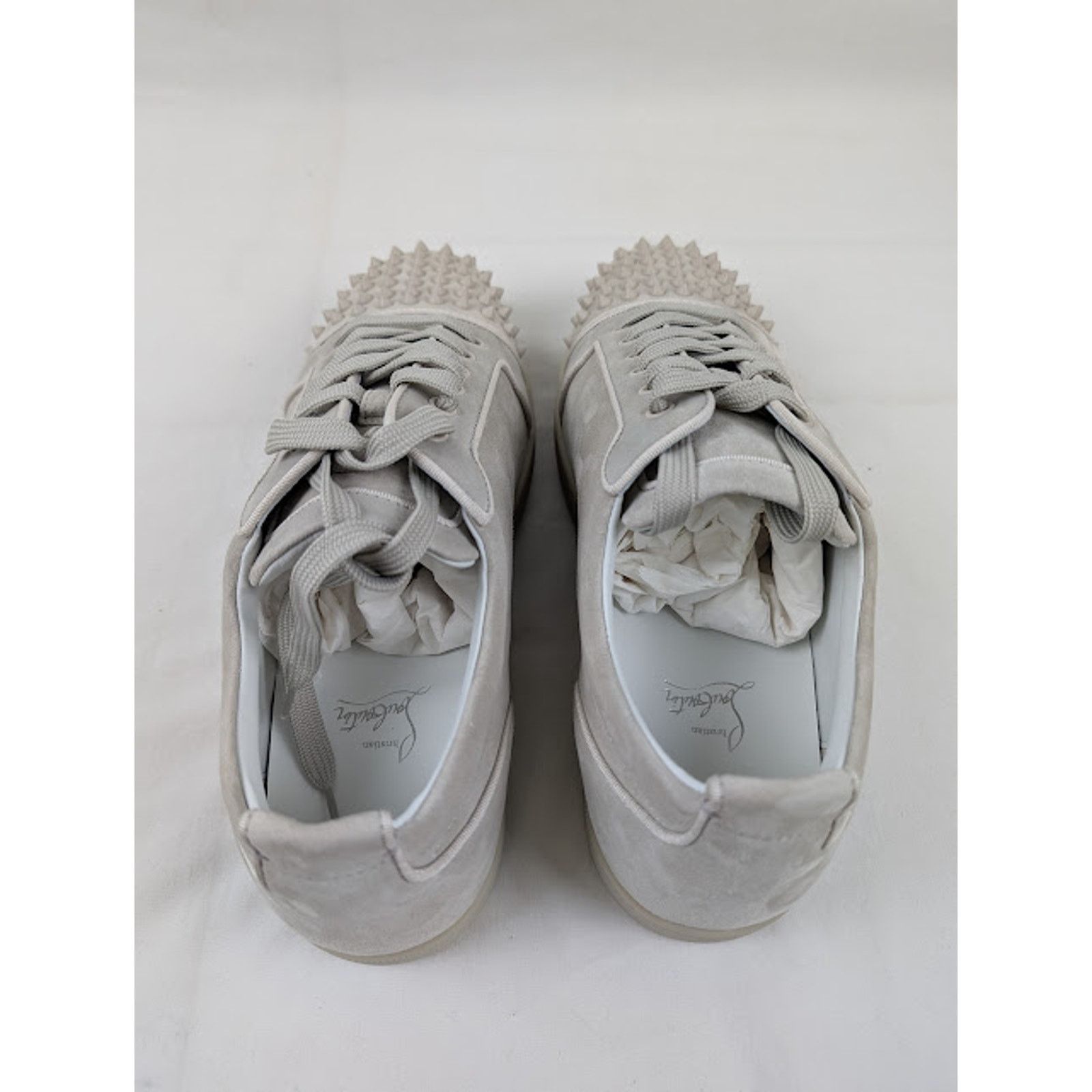 Christian Louboutin o1rshd1 Q:2 / Louis Junior Spikes Orlato Sneakers in Albatre Size US 13 / EU 46 - 14 Thumbnail
