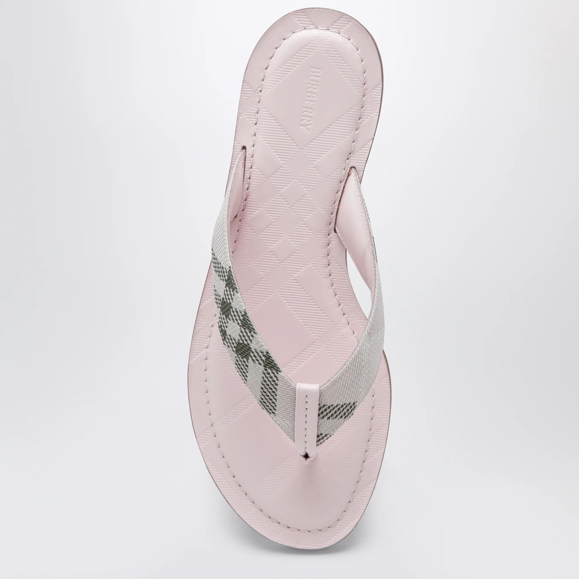 Burberry o1d2blof0426 Sandals With Check Pattern Slipper in Pink Size US 8 / IT 38 - 3 Thumbnail