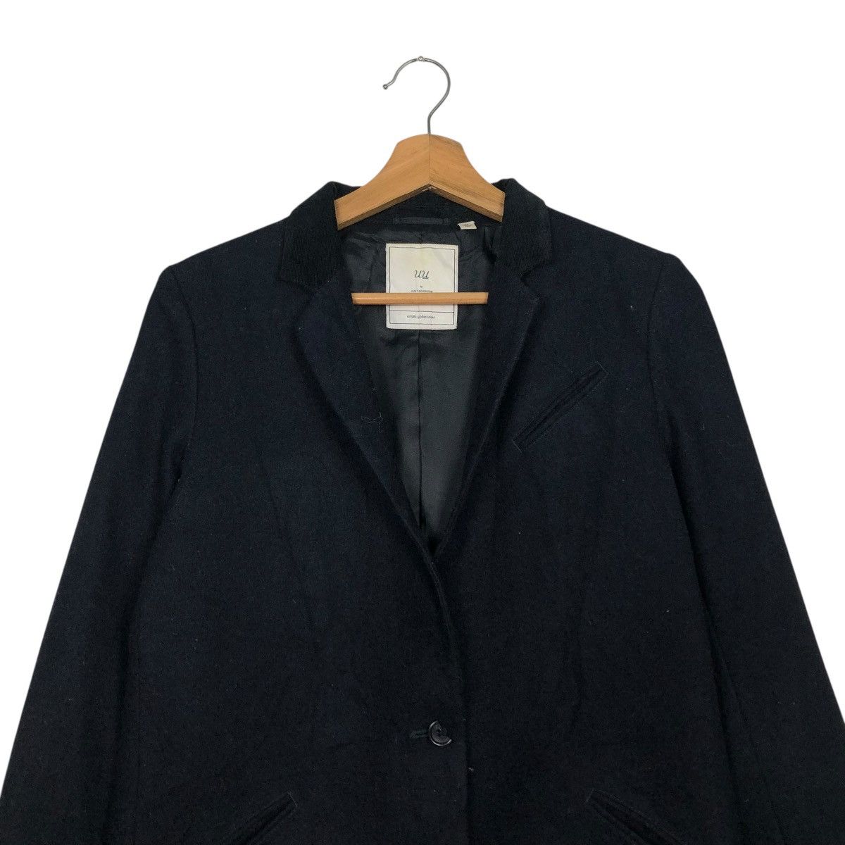 Undercover 🔥RICH BLACK LONG JACKET UNIQLO X UNDERCOVER DOUBLE BREAST Size US M / EU 48-50 / 2 - 5 Thumbnail