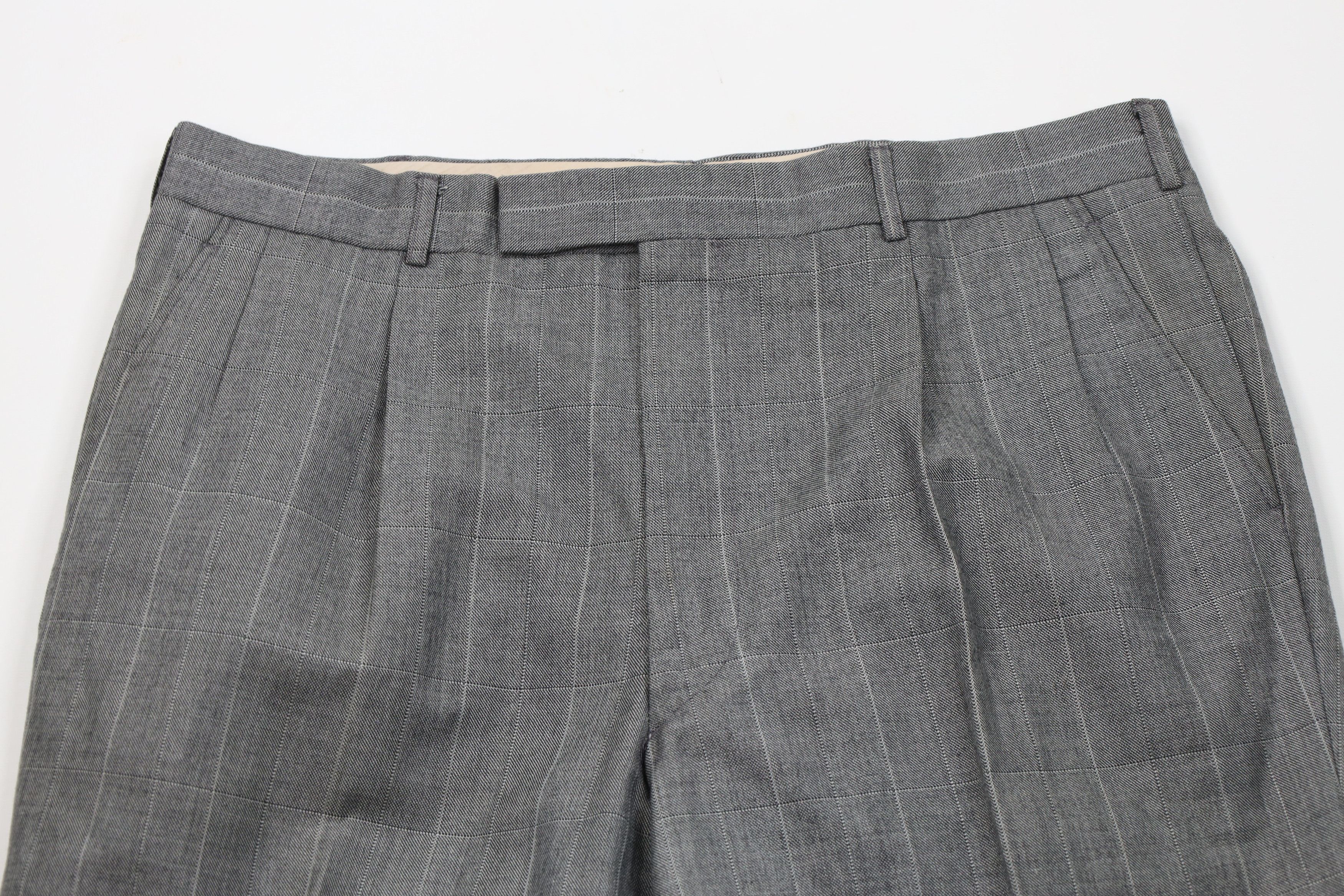 Vintage Vintage 70s Streetwear Flared Wide Leg Chino Pants Plaid USA Size US 36 / EU 52 - 2 Thumbnail