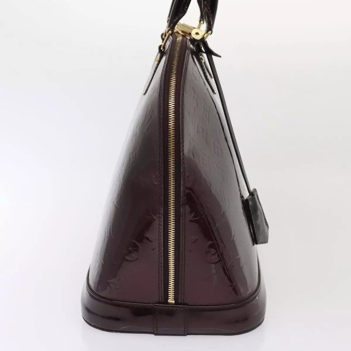 Louis Vuitton LOUIS VUITTON Monogram Vernis Alma GM Hand Bag Amarante Size ONE SIZE - 16 Thumbnail