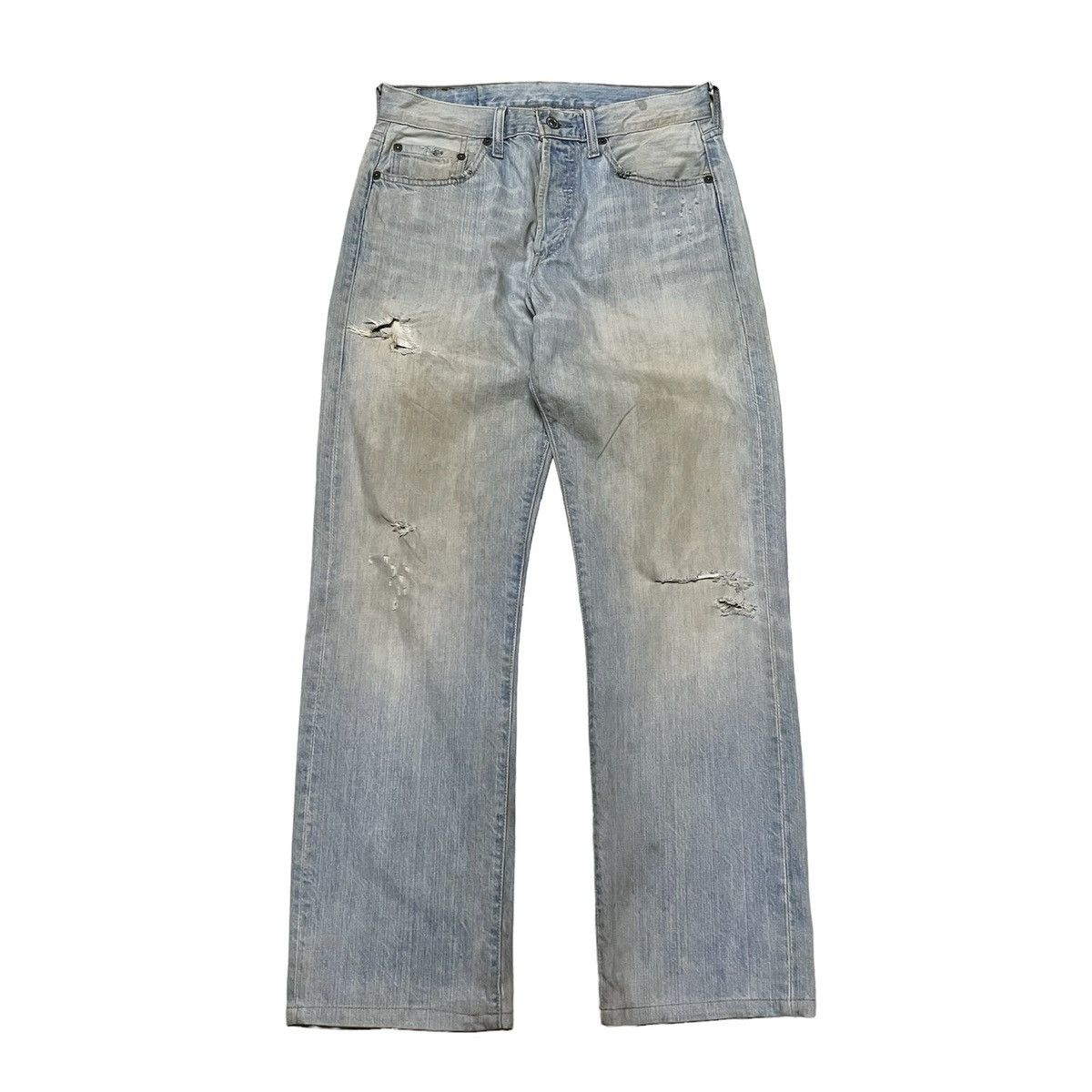 Levi's Vintage Levis 501 Distressed Denim Jeans Size US 29 - 1 Thumbnail