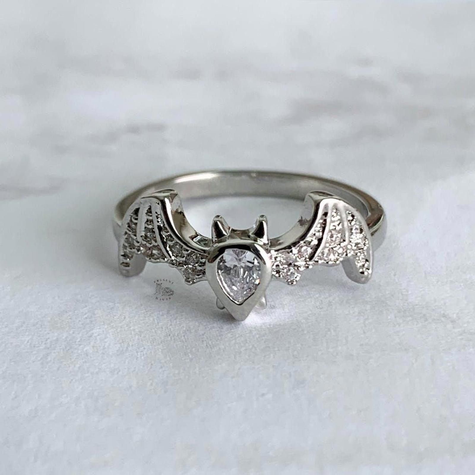 Jewelry Bat Stackable Ring (Available Sizes 7 and 8) Size ONE SIZE - 1 Thumbnail