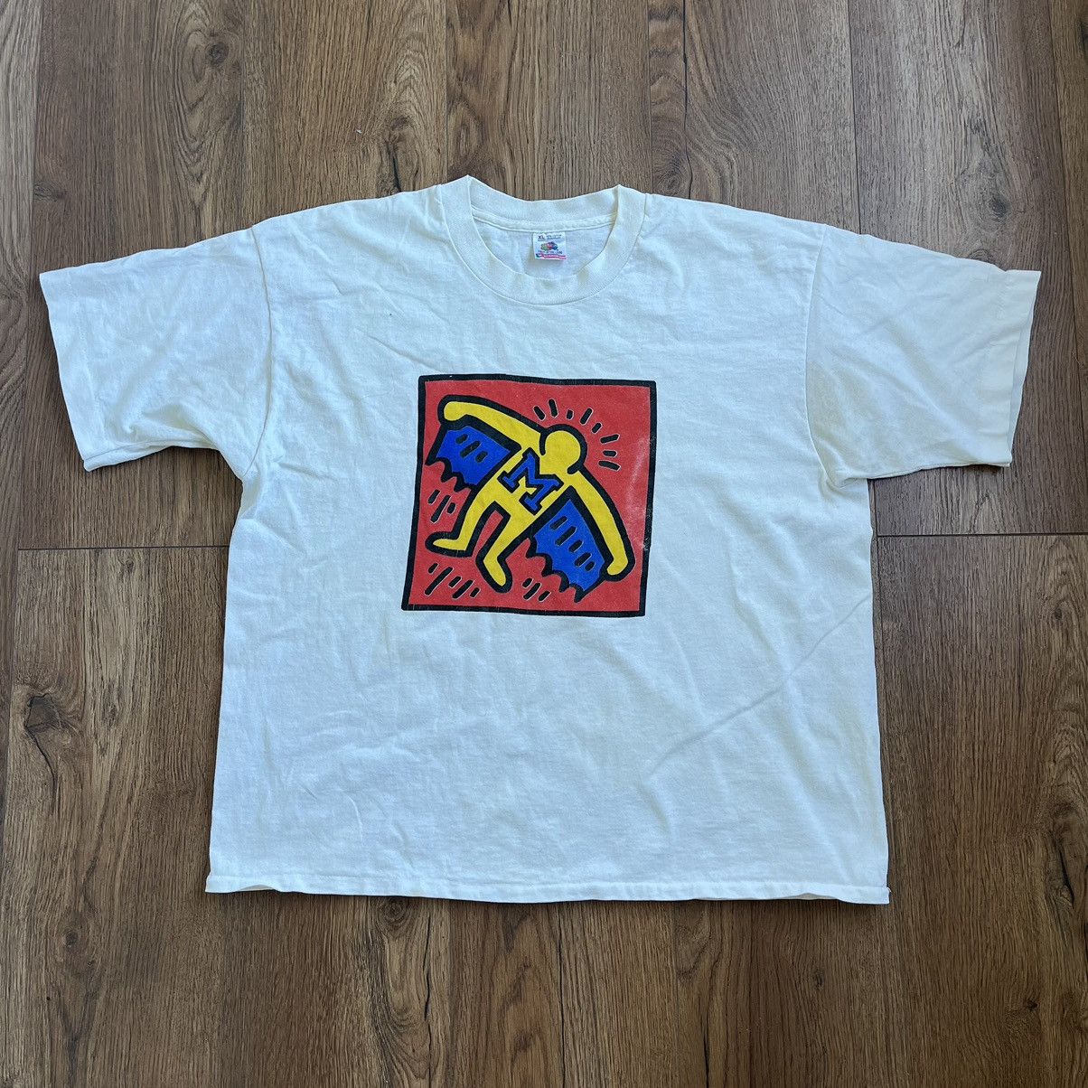 Keith Haring × Vintage RARE VINTAGE KEITH HARING TSHIRT (FOTL TAG) Size US XL / EU 56 / 4 - 1 Thumbnail