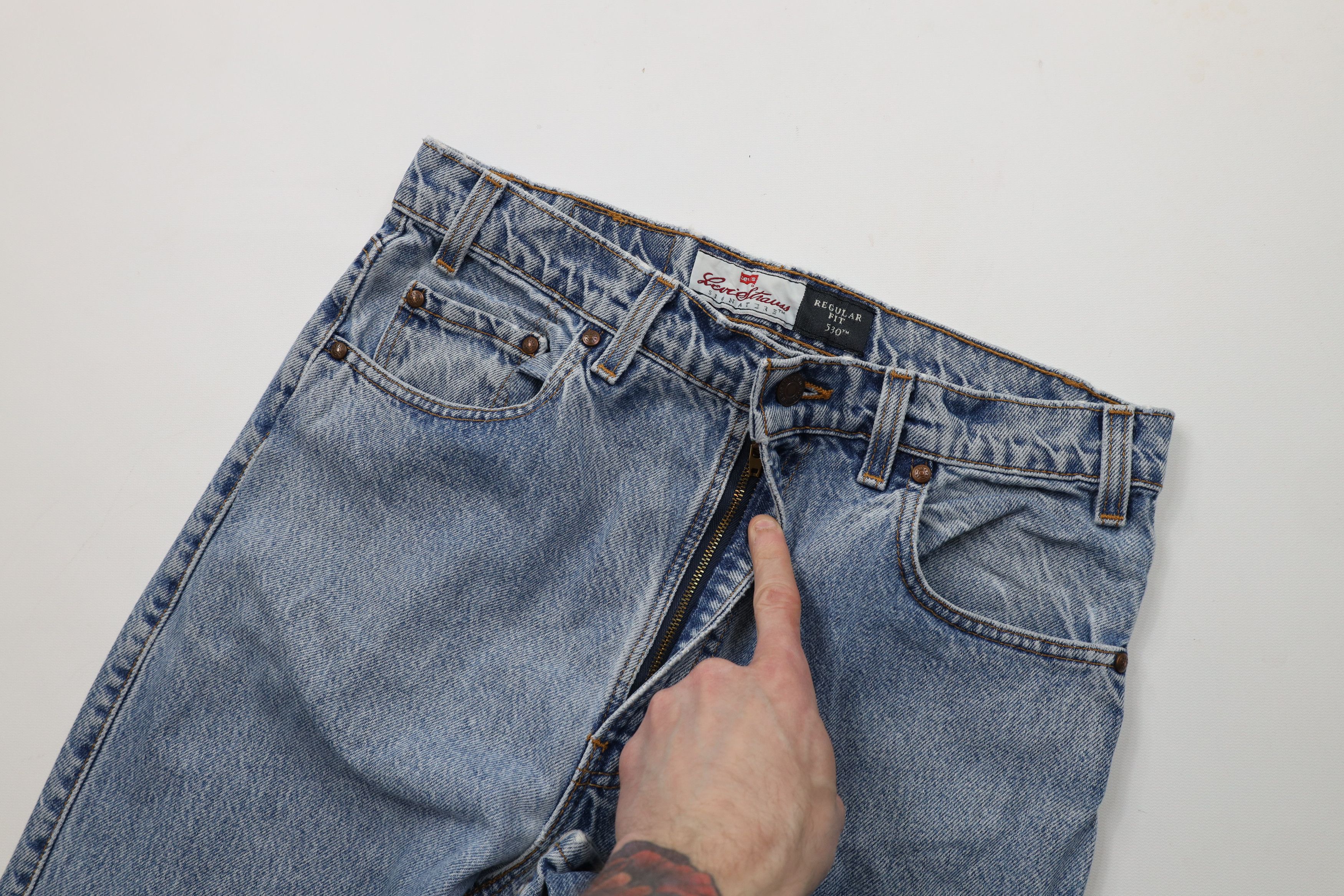 Levi's × Vintage Vintage 90s Levis 530 Regular Fit Denim Jeans Blue Cotton Size US 32 / EU 48 - 7 Thumbnail