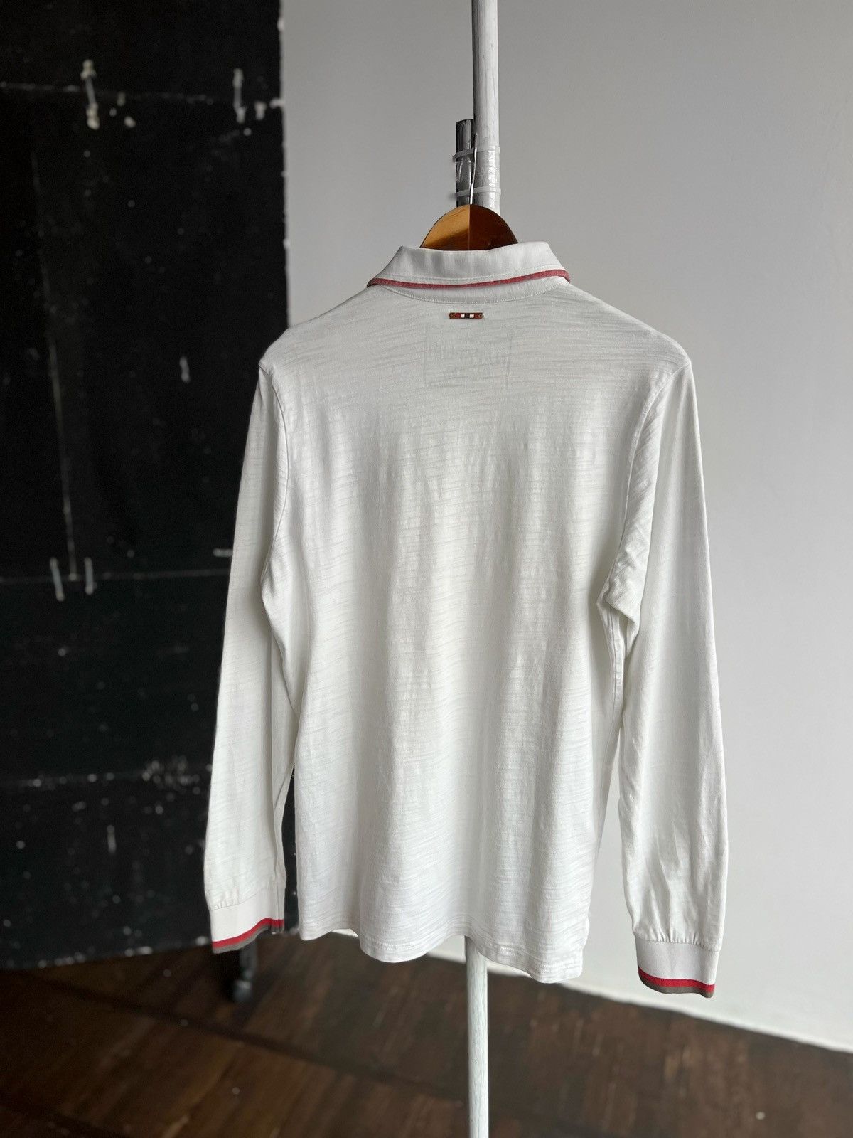 Napapijri Napapijri Mens White Polo Long Sleeve Shirt Rugby Logo Size US M / EU 48-50 / 2 - 3 Thumbnail