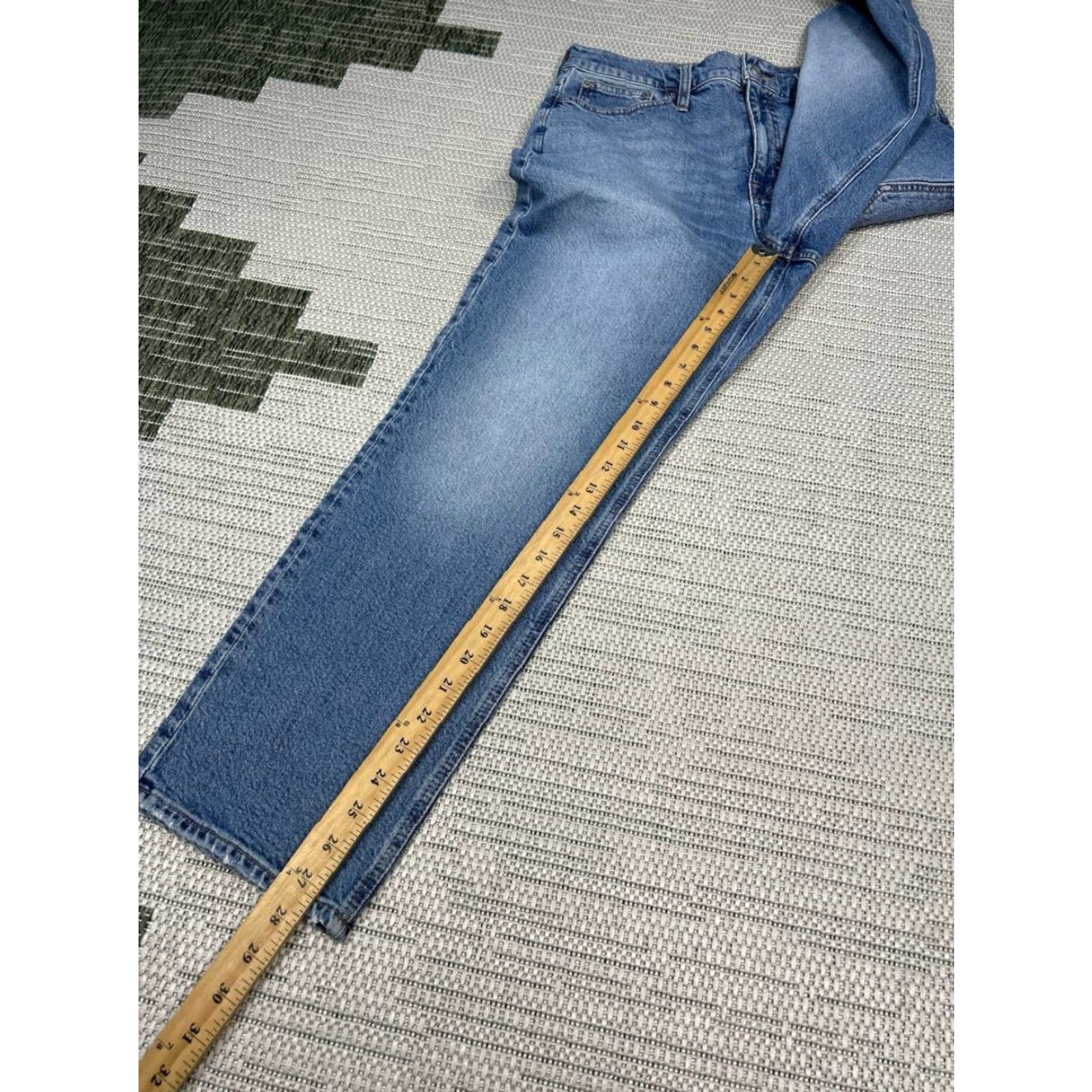 J.Crew VINTAGE J Crew High Rise 90s Classic Straight Jeans Womens 30 Blue Hiker Wash 32x28 New Size 30" / US 8 / IT 44 - 3 Thumbnail