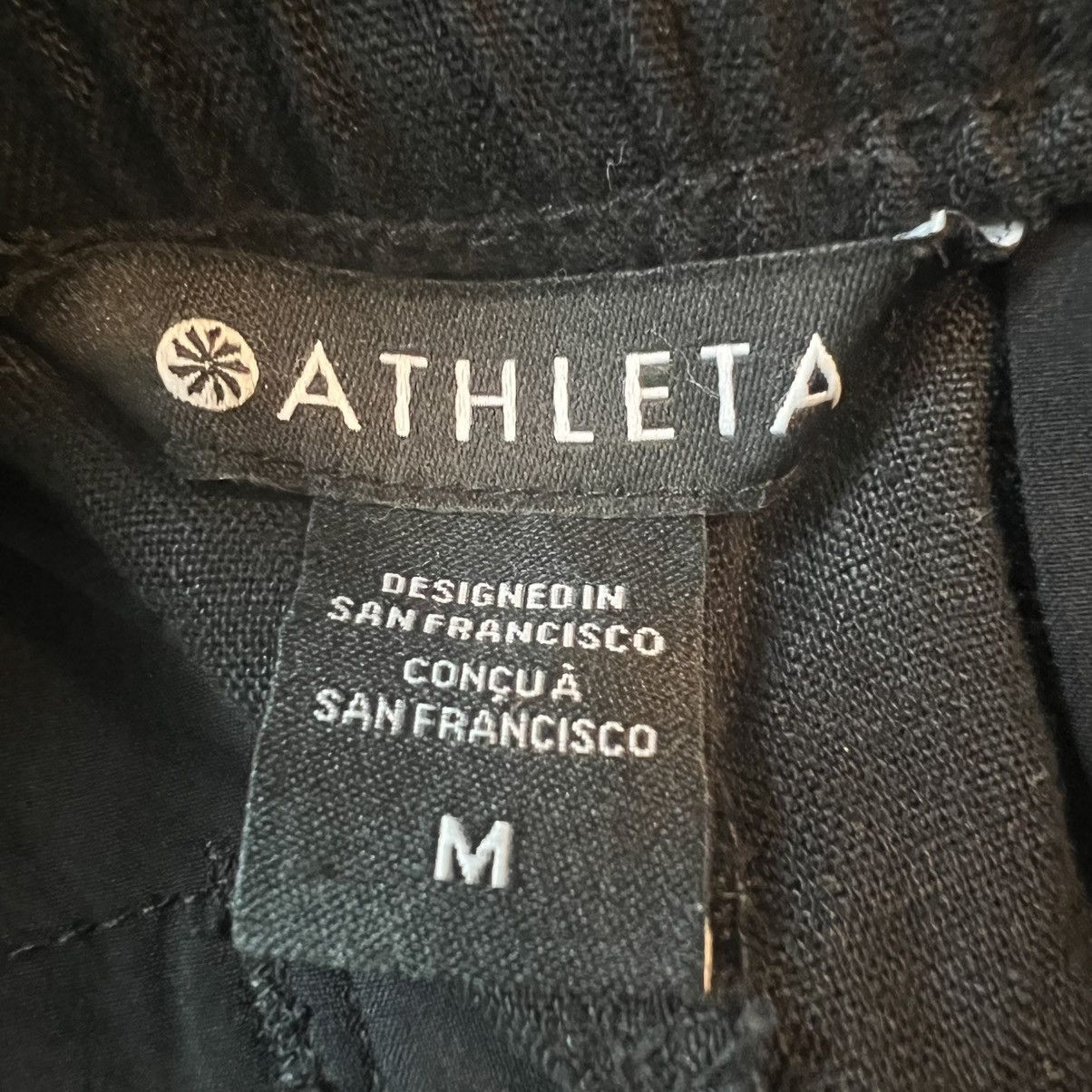 Athleta Athleta Black Retreat Linen Wide Leg Pants - Medium Size 30" / US 8 / IT 44 - 4 Thumbnail