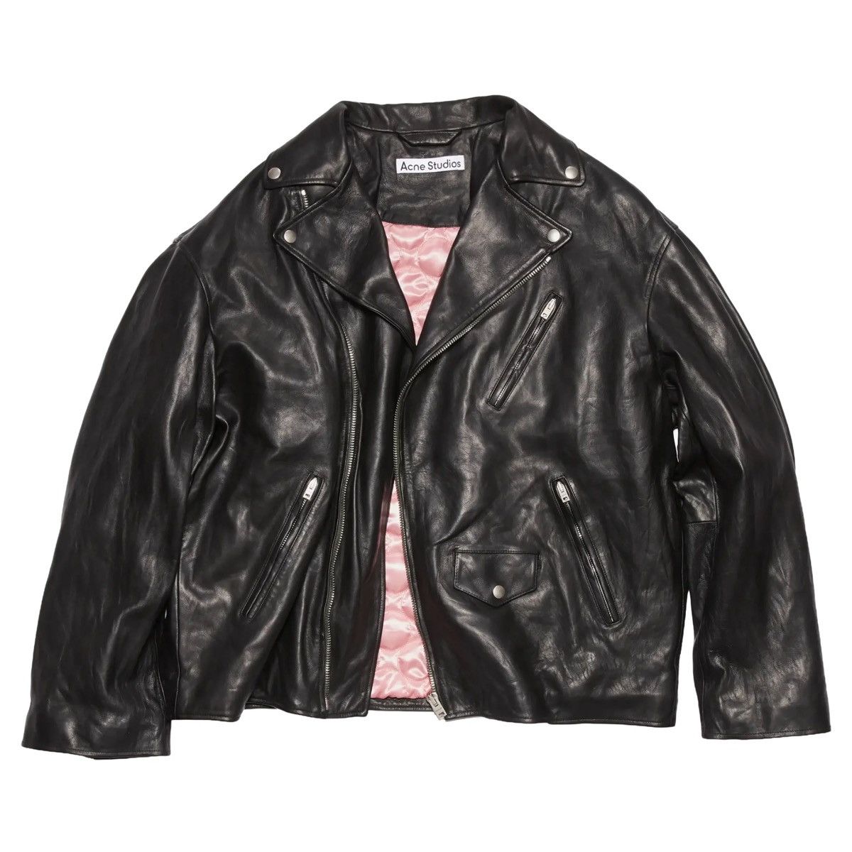 Acne Studios Acne Studios Distressed Leather Jacket Black Size US M / EU 48-50 / 2 - 1 Thumbnail