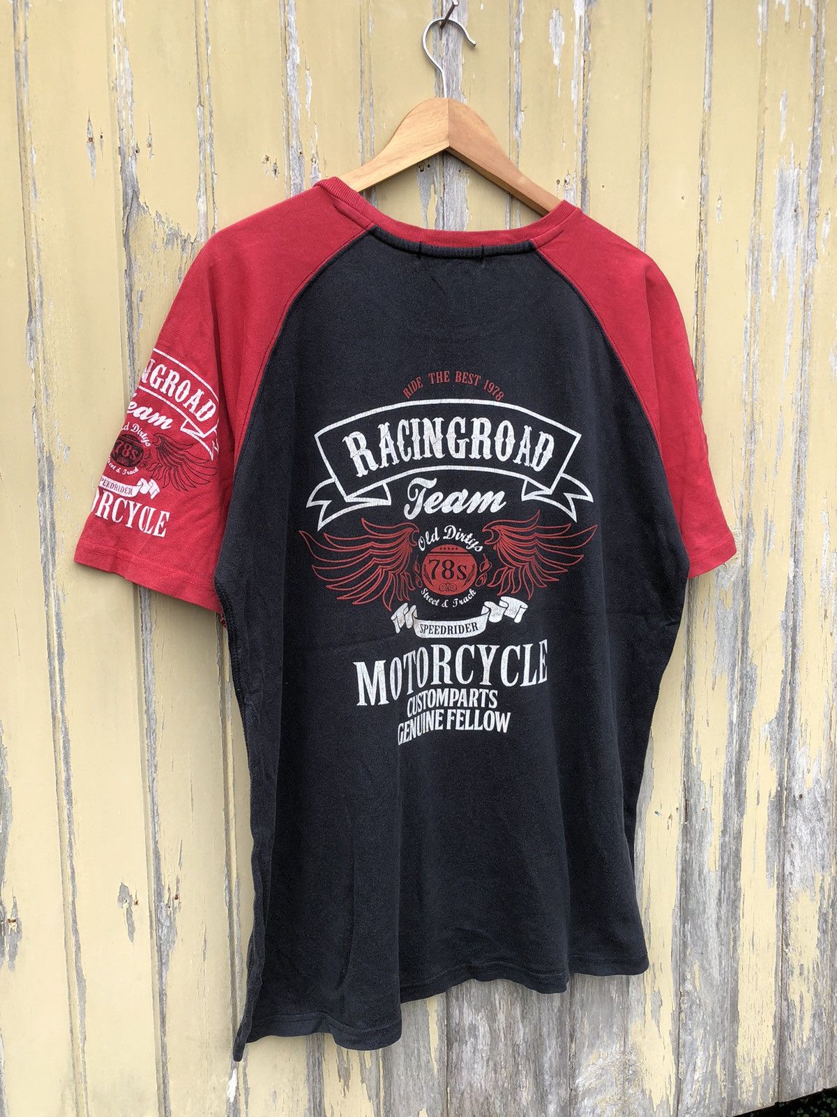 Harley Davidson × Japanese Brand × Vintage Vintage Thruxton Racingroad Motorcycle Team Old Dirty Tee Size US L / EU 52-54 / 3 - 2 Thumbnail