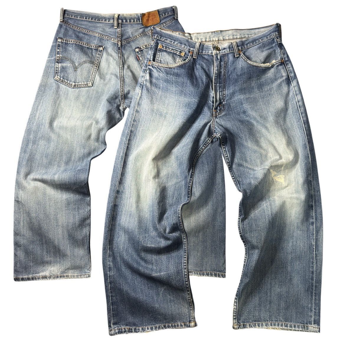 Engineered Garments × Levi's Vintage 90s Levis 504-B3 Distressed Faded Aging Denim USA Size US 34 / EU 50 - 1 Thumbnail