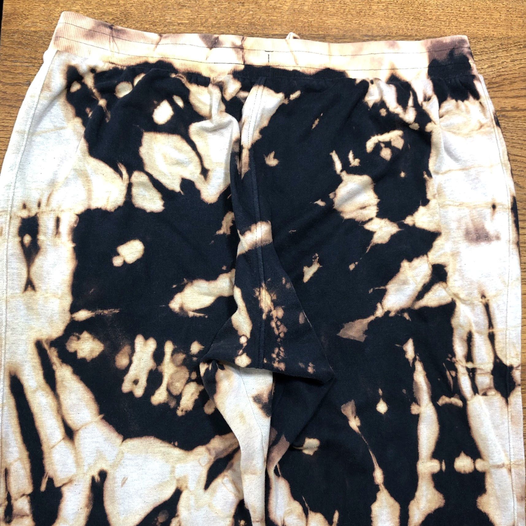 Under Armour Under Armour Sweatpants Black Tie Dye Acid Wash Mens 2XL Drawstring Relaxed Tapered Pants Athletic Athleisure Size US 39 - 3 Thumbnail
