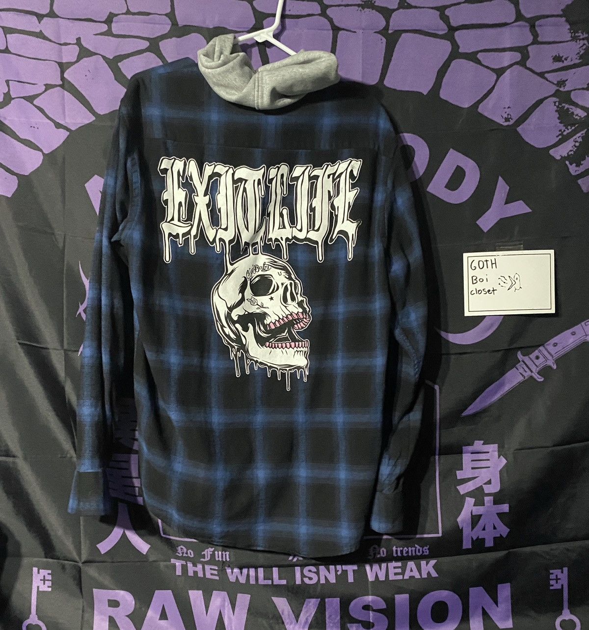 Lil Peep Exit Life flannel hoodie Size US M / EU 48-50 / 2 - 1 Thumbnail