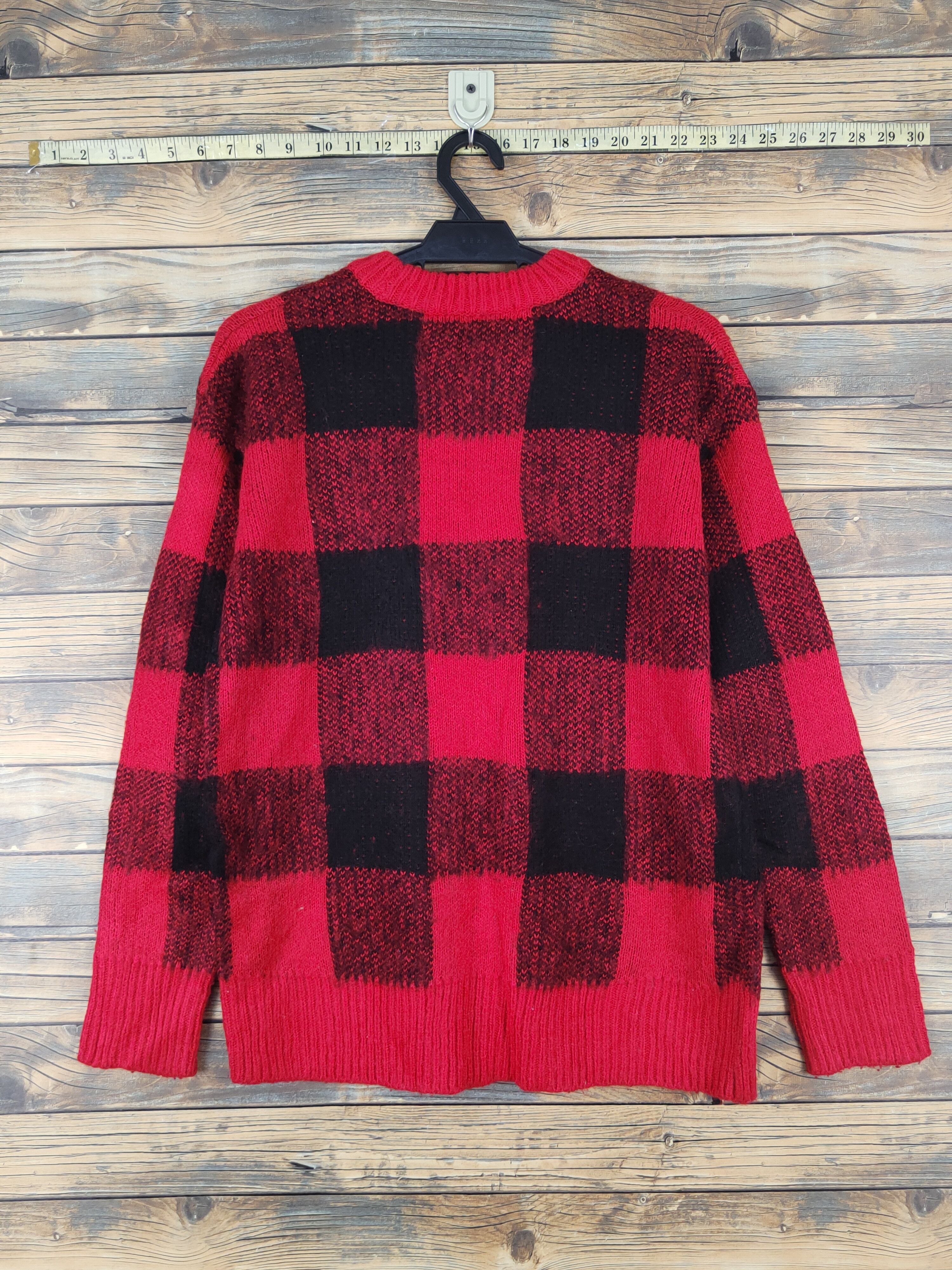 Homespun Knitwear Plus Minus Zero Red Knitwear Sweatshirts #W1285 Size US M / EU 48-50 / 2 - 7 Thumbnail