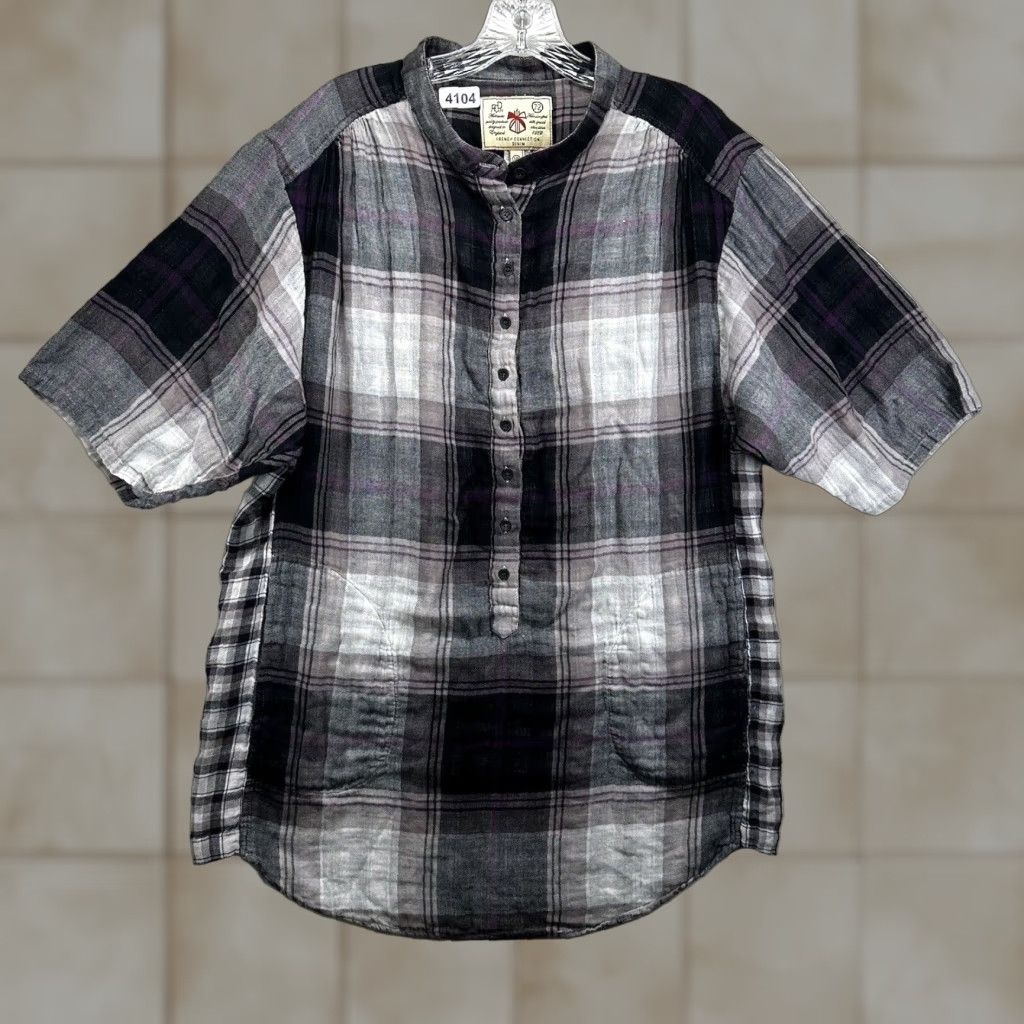 French Connection French Connection Women Plaid Shirt Extra Large XL Soft Pockets Size L / US 10 / IT 46 - 1 Thumbnail