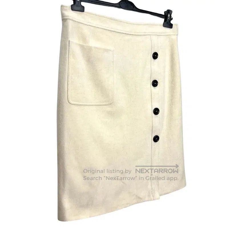Yves Saint Laurent YSL Cream Cashmere A-Line Skirt . Size 39" - 2 Thumbnail