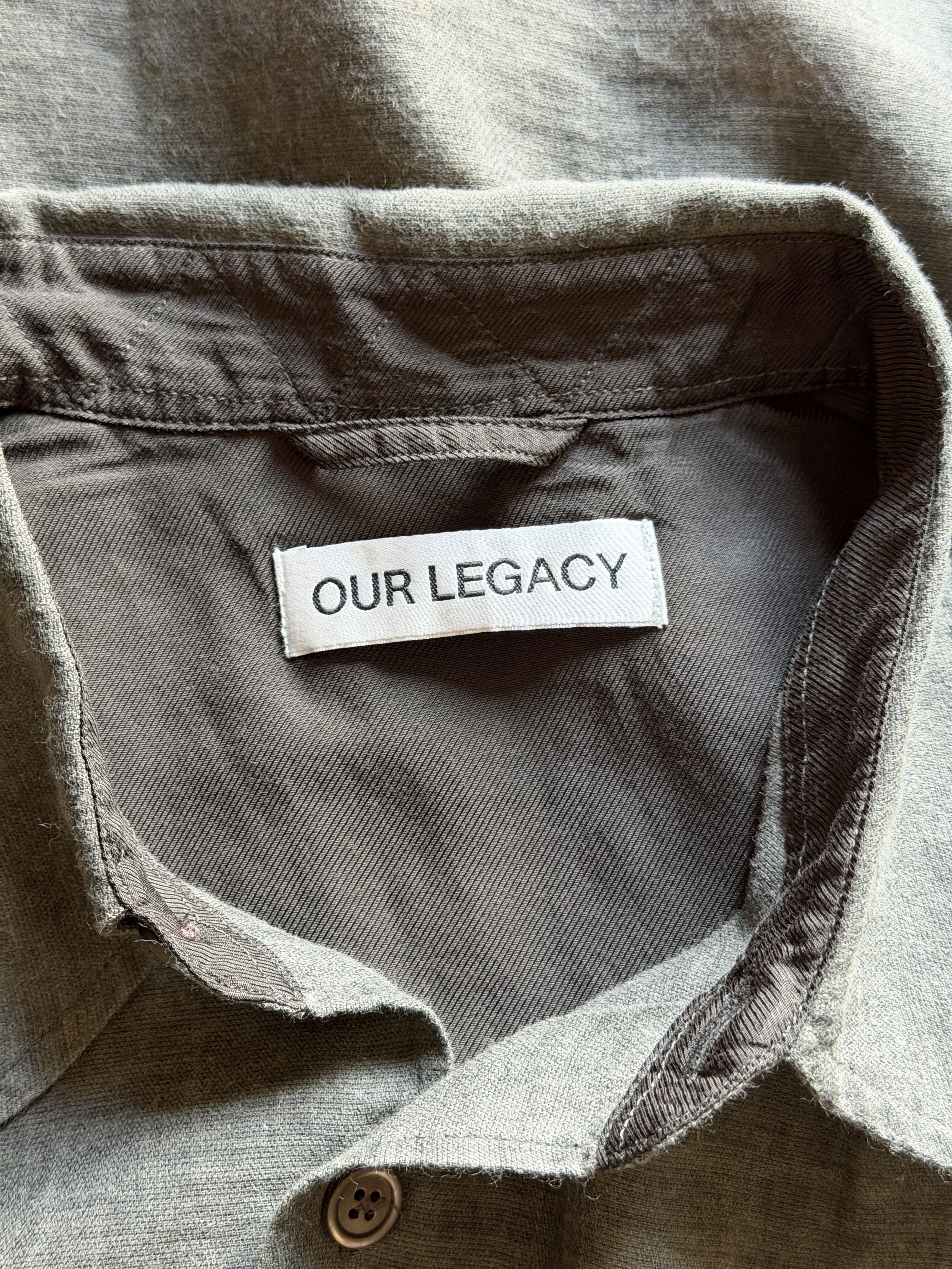 Our Legacy Our Legacy Sparce Cotton Above Shirt in Dark Cloud Size US L / EU 52-54 / 3 - 7 Thumbnail