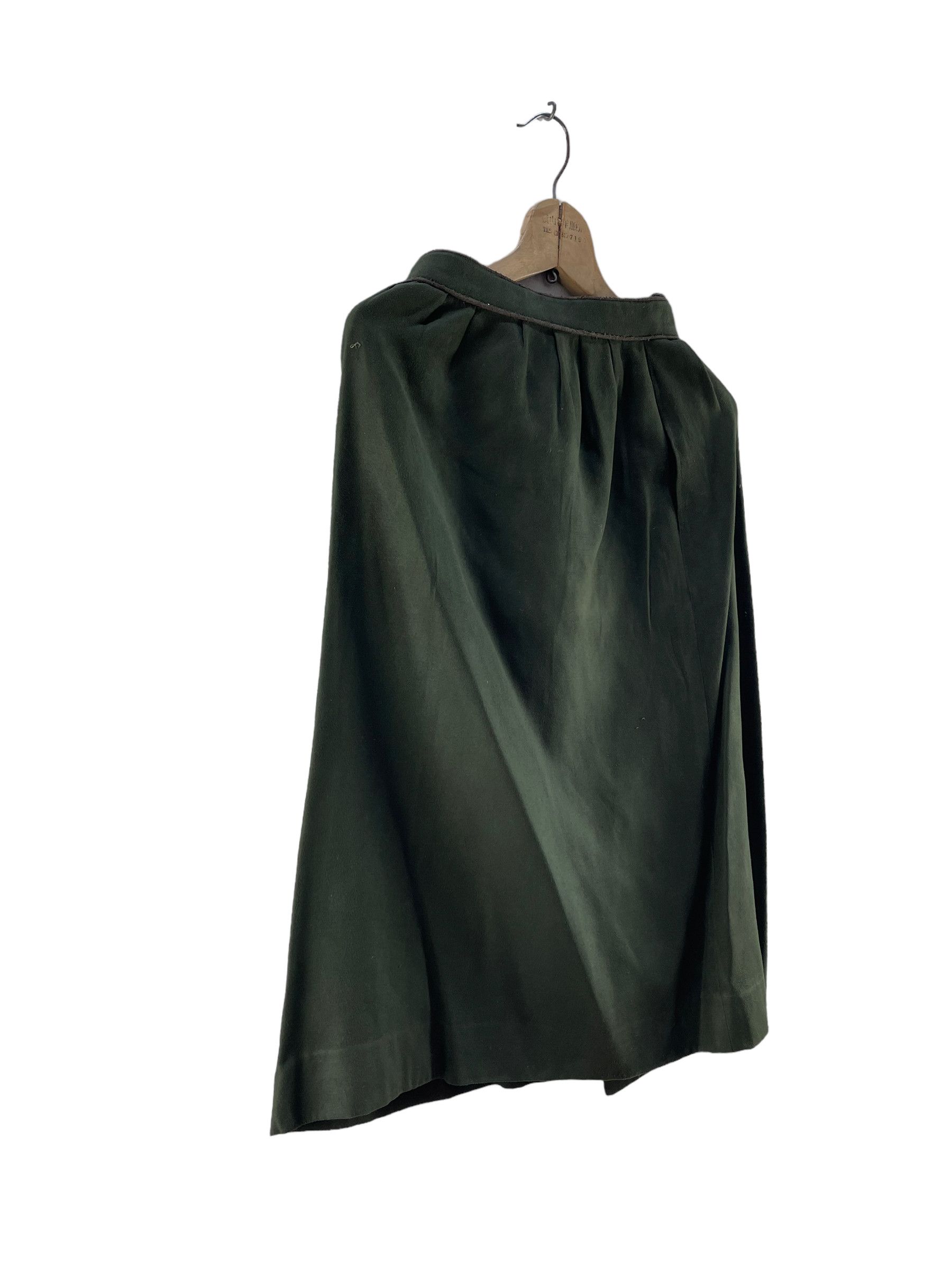 Yves Saint Laurent Vintage Green Yves Saint Laurent Midi Skirt Size 24" / US 00 / IT 34 - 6 Thumbnail