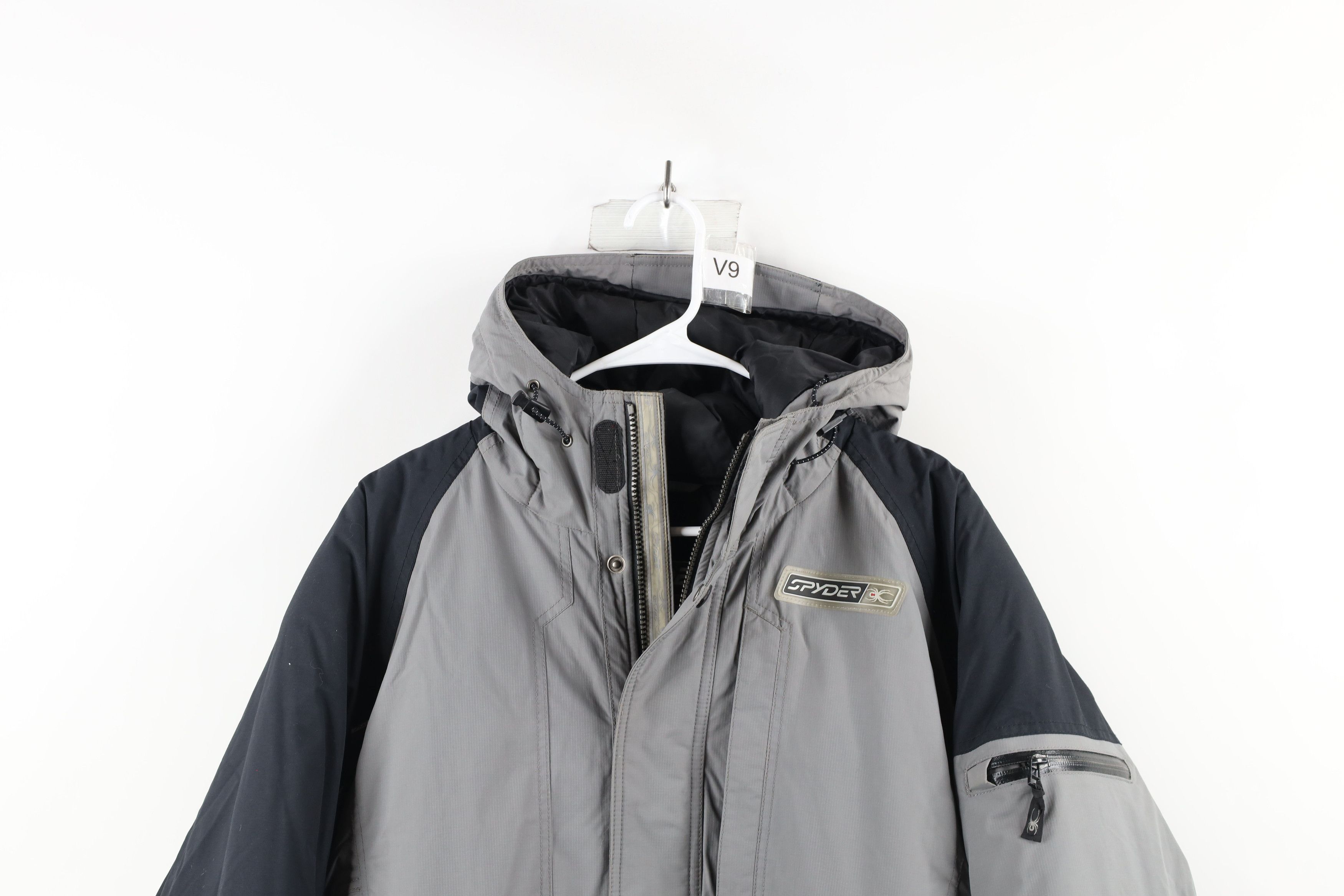 Spyder × Vintage Vintage Spyder Hooded Skiing Snowboard Puffer Jacket Gray Size US L / EU 52-54 / 3 - 2 Thumbnail