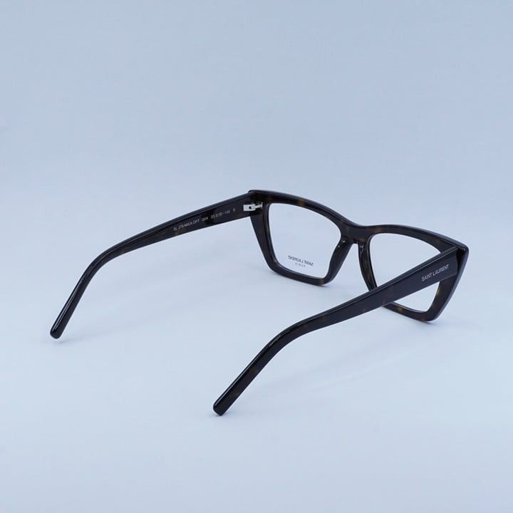Saint Laurent Paris New Saint Laurent SL276 MICA OPT 004 Eyeglasses - Havana Size ONE SIZE - 11 Thumbnail
