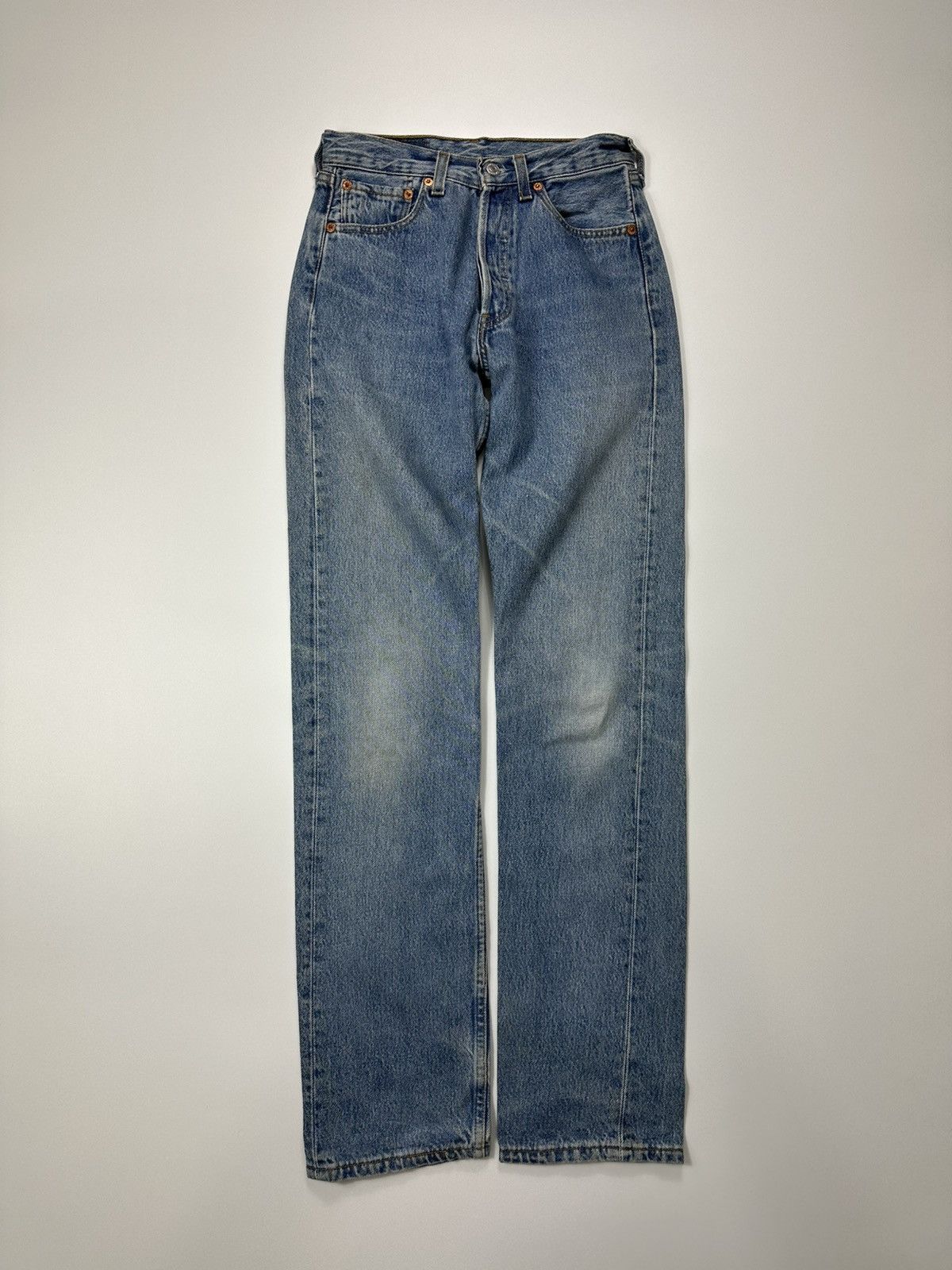 Levi's Vintage 501 Light Blue Jeans W27 L34 Made In Spain Size US 27 - 1 Thumbnail