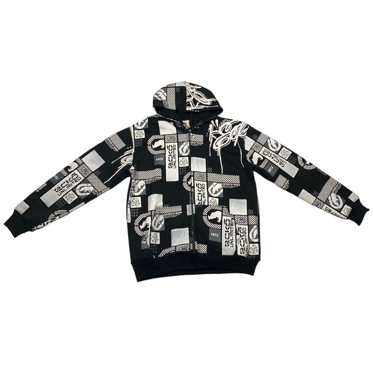 Ecko Unltd. Vintage Ecko Unltd All Over Print Hoodie Size US L / EU 52-54 / 3 - 2 Thumbnail