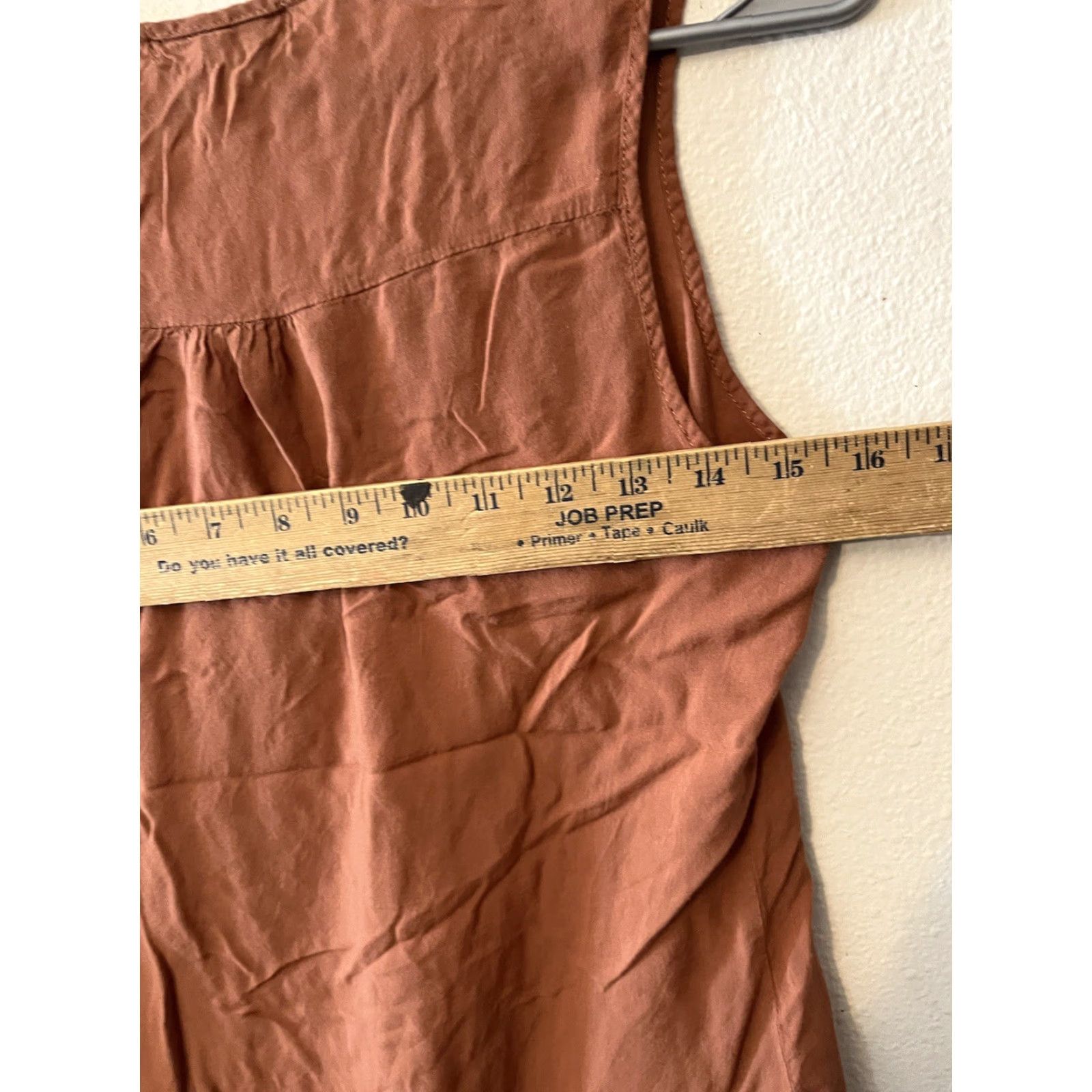 Vintage MINE Sleeveless Rayon Boho Top Brown Round Neck Casual Resort Large Size L / US 10 / IT 46 - 6 Thumbnail