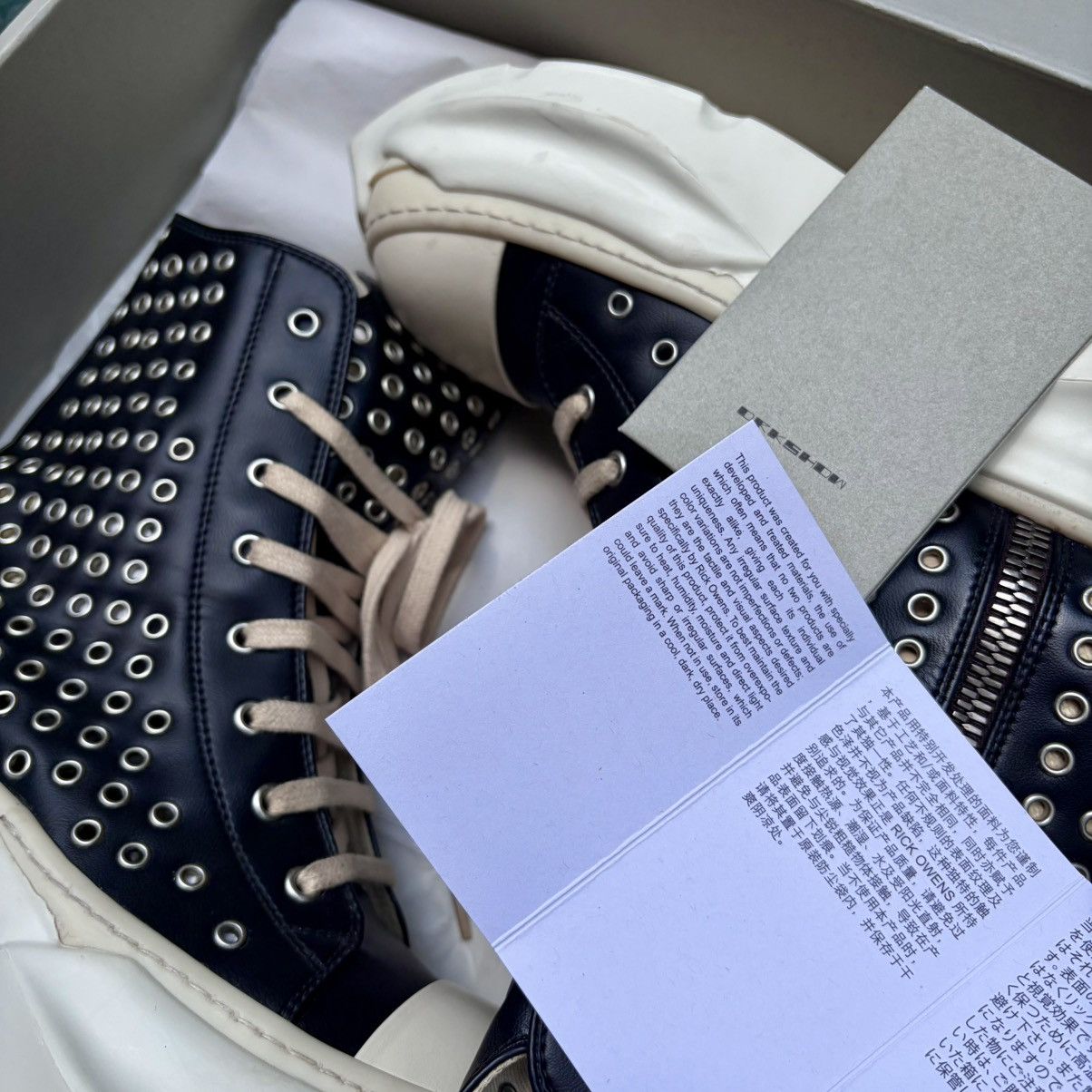 Rick Owens Drkshdw Rick Owens DRKSHDW Abstract Gimp Eyelets Ramones High Size US 8 / EU 41 - 8 Thumbnail