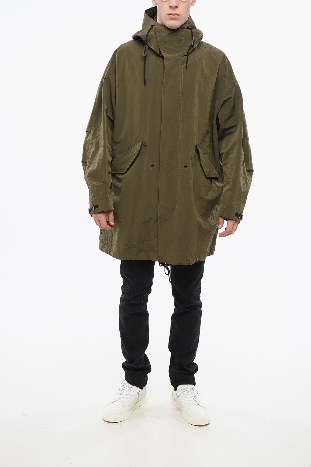 Dolce & Gabbana og1mm0825 Hooded Nyon Parka in Green Size US S / EU 44-46 / 1 - 4 Thumbnail
