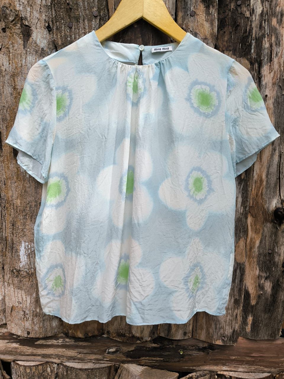 Miu Miu Floral Blouse Silk Miu Miu Size M / US 6-8 / IT 42-44 - 1 Thumbnail