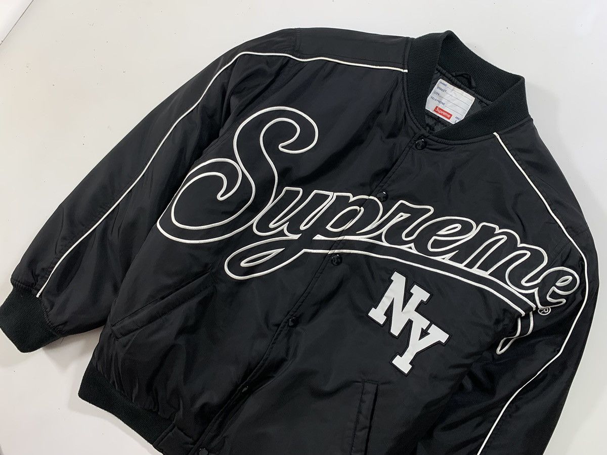 Supreme Supreme Contrast Script Varsity NY Varsity Jacket Men's _L Size US L / EU 52-54 / 3 - 3 Thumbnail