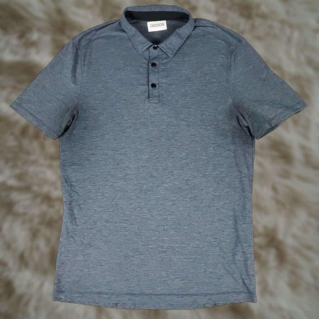 Lululemon Lululemon Polo Shirt Mens M Blue Tech Active Golf Short Sleeve Shirt Polo with Logo Mens Casual Size US M / EU 48-50 / 2 - 1 Thumbnail
