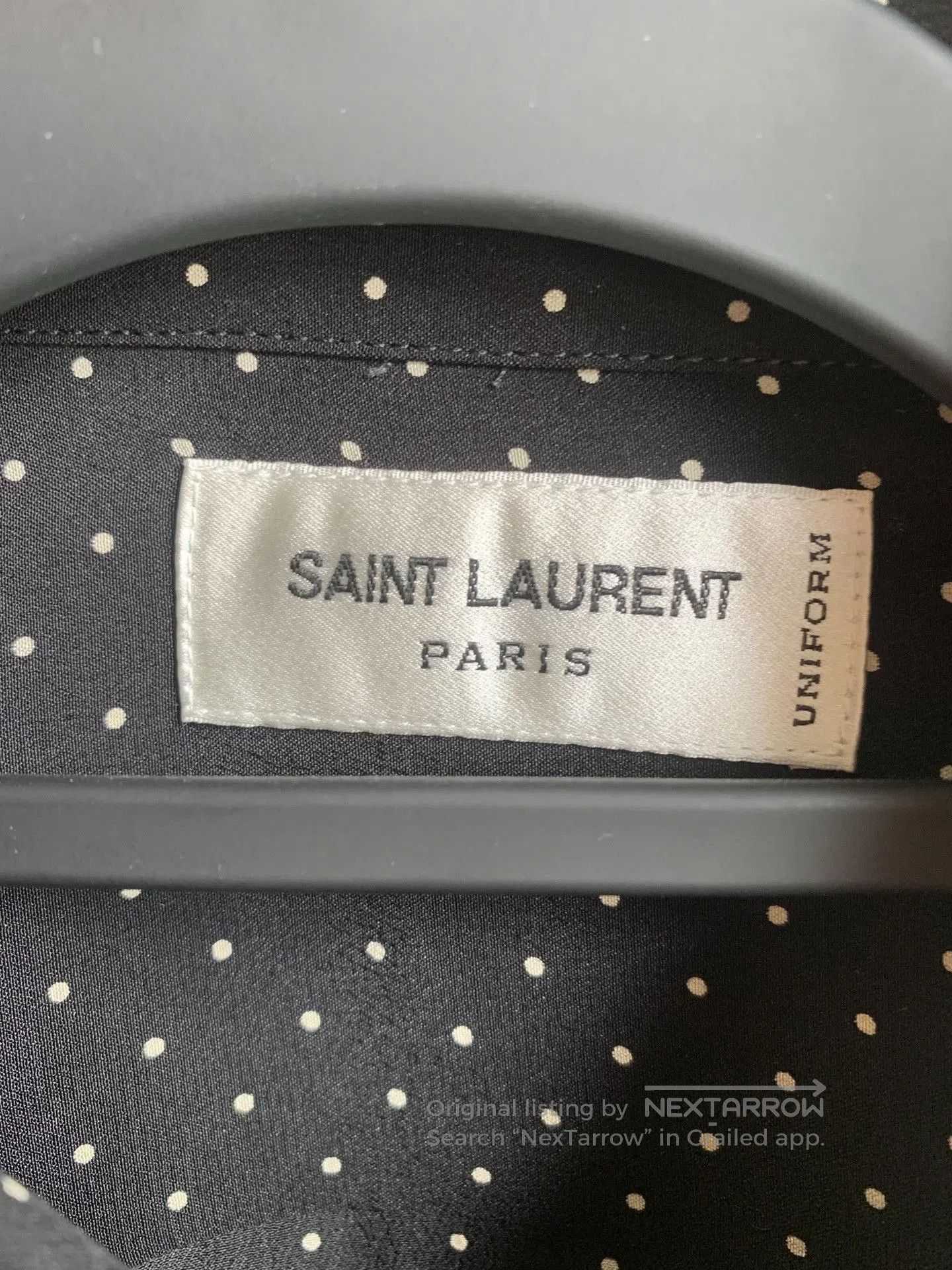 Saint Laurent Paris Saint Laurent Black Polka Dot Shirt. Size US S / EU 44-46 / 1 - 2 Thumbnail