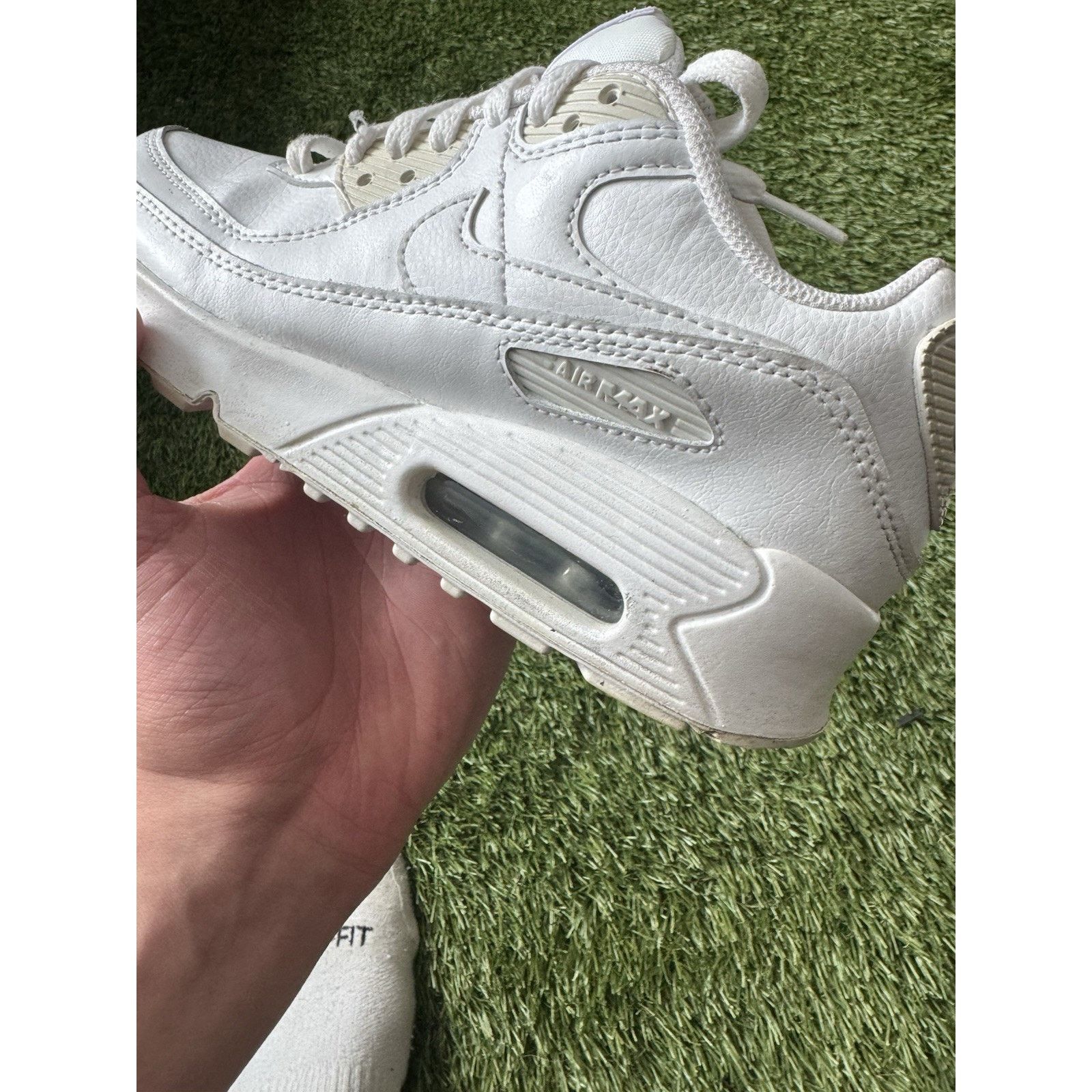 Nike Nike Air Max 90 Youth Size 4.5Y / 6 Women White Triple White Size US 6 / IT 36 - 6 Thumbnail
