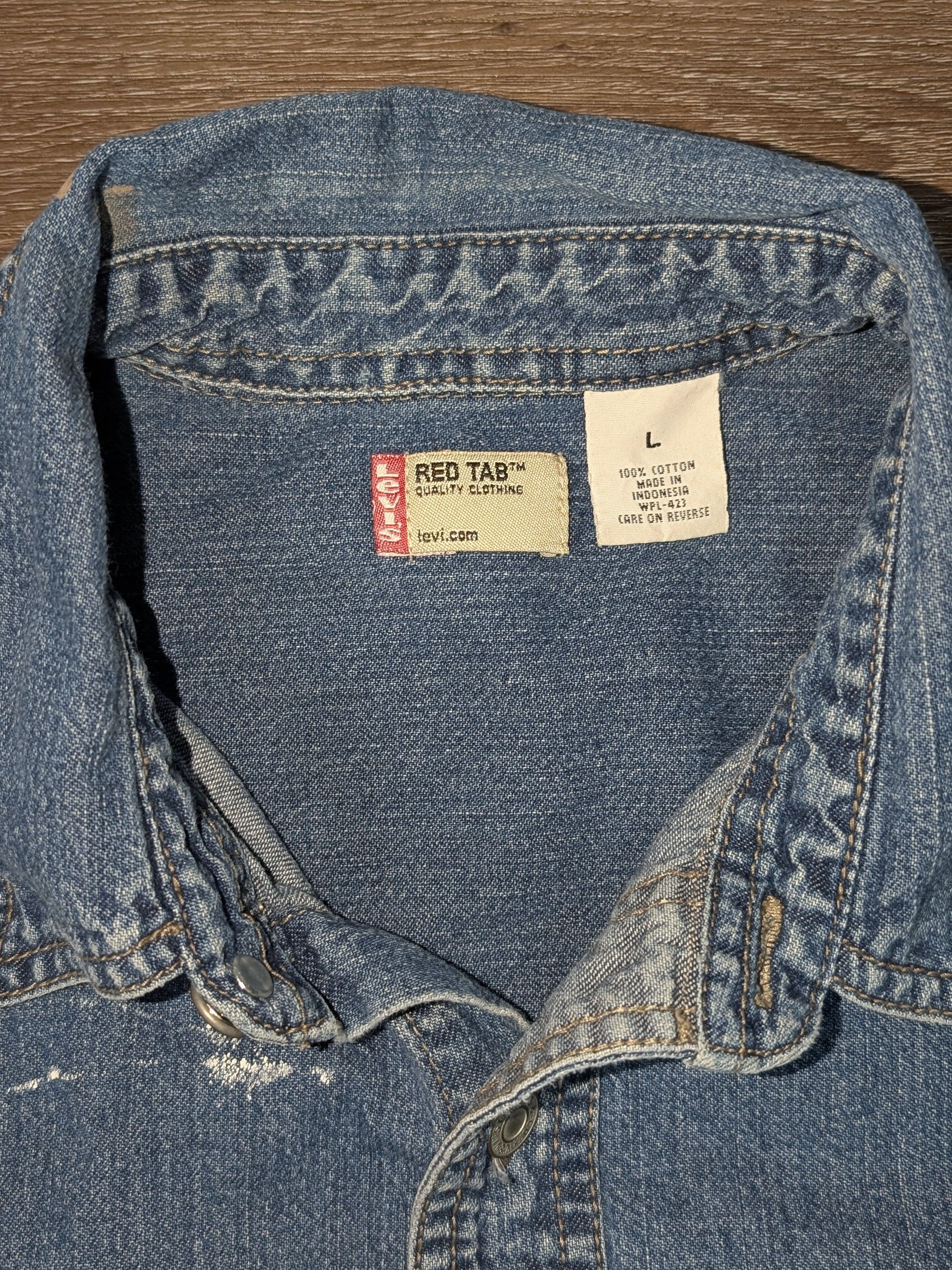 Levi's Levi's Red Tab painted denim longsleeve shirt - SIZE L Size US L / EU 52-54 / 3 - 4 Thumbnail