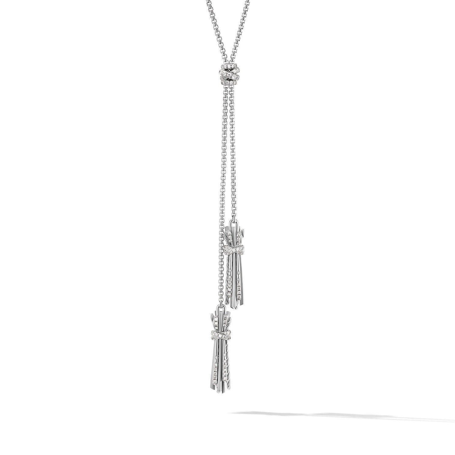 David Yurman o1w1db10325 Angelika Necklace Silver with Pave Diamonds Size ONE SIZE - 1 Preview