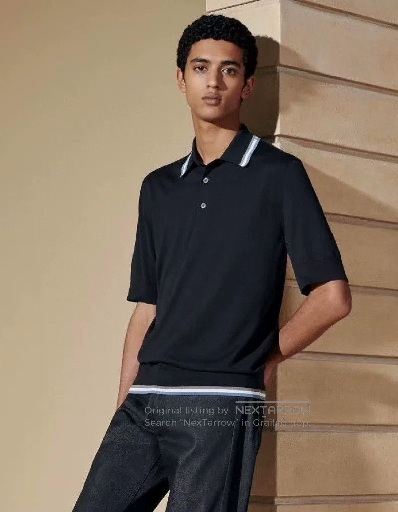 Hermes Hermes Men's Knitted Short Sleeve Polo Size US S / EU 44-46 / 1 - 2 Thumbnail