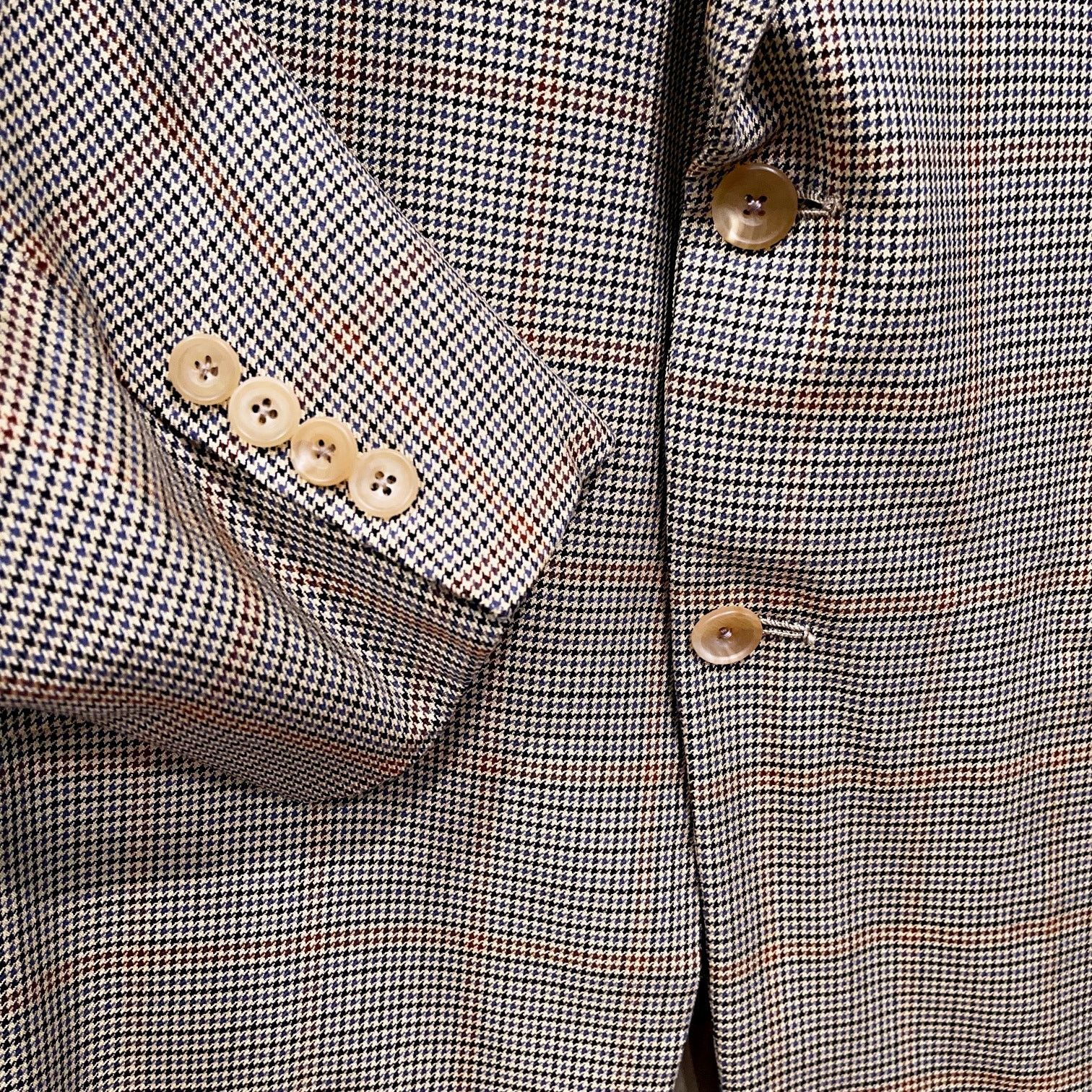 Hickey Freeman Hickey Freeman Boardroom Silk Wool Sport Coat Glen Check 42R Size 42R - 3 Thumbnail