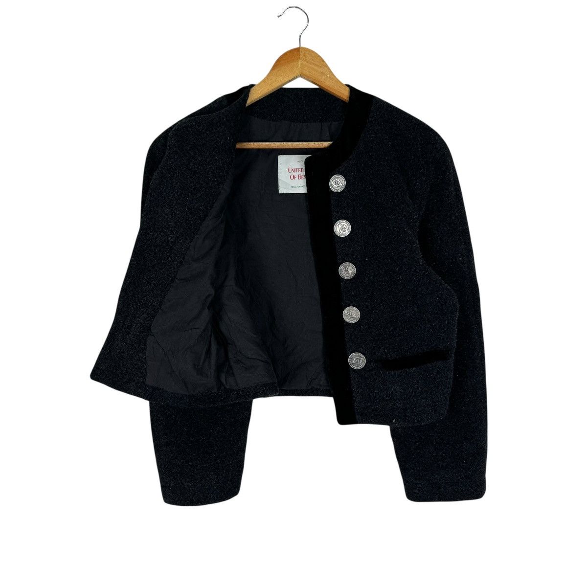 United Colors Of Benetton ☀️UNITED COLORS BENETTON CROP CARDIGAN JACKET Size M / US 6-8 / IT 42-44 - 9 Thumbnail